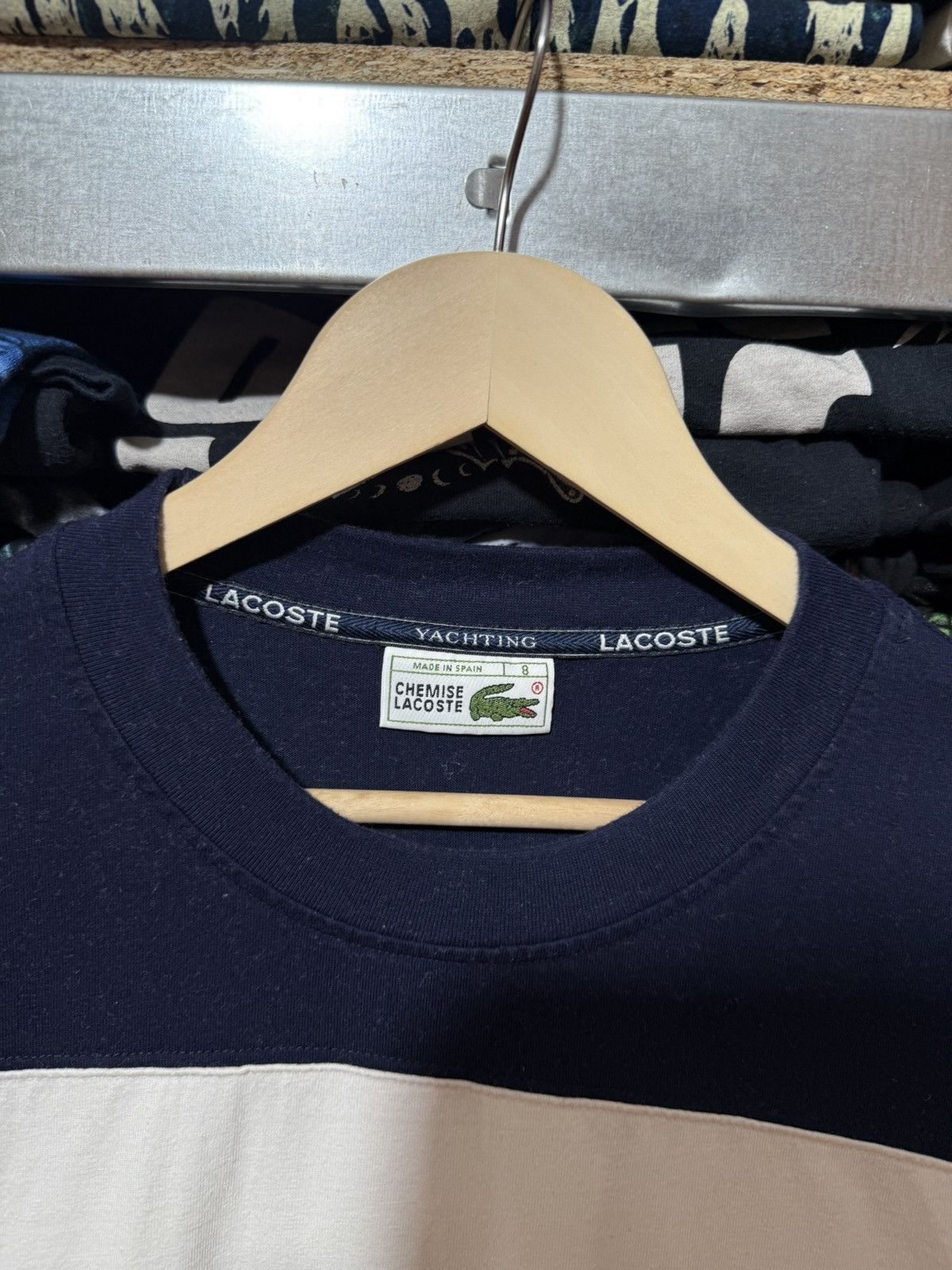 Lacoste × Vintage Vintage 90s Lacoste Yachting T-Shirt Made In Spain Y2K HYPE Size US XXL / EU 58 / 5 - 5 Thumbnail