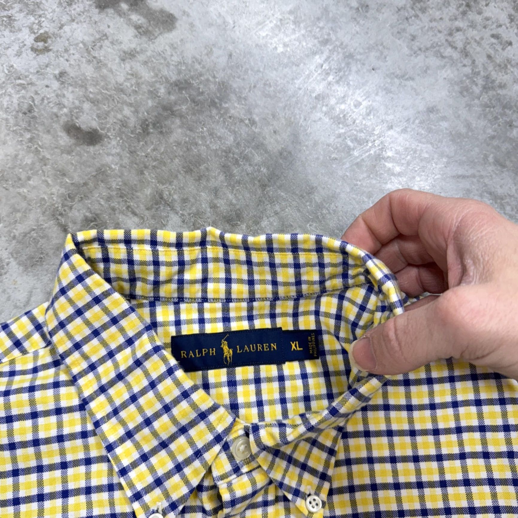Ralph Lauren Ralph Lauren Shirt Mens XL Yellow Blue Check Button Down Long Sleeve Casual Size US XL / EU 56 / 4 - 4 Thumbnail