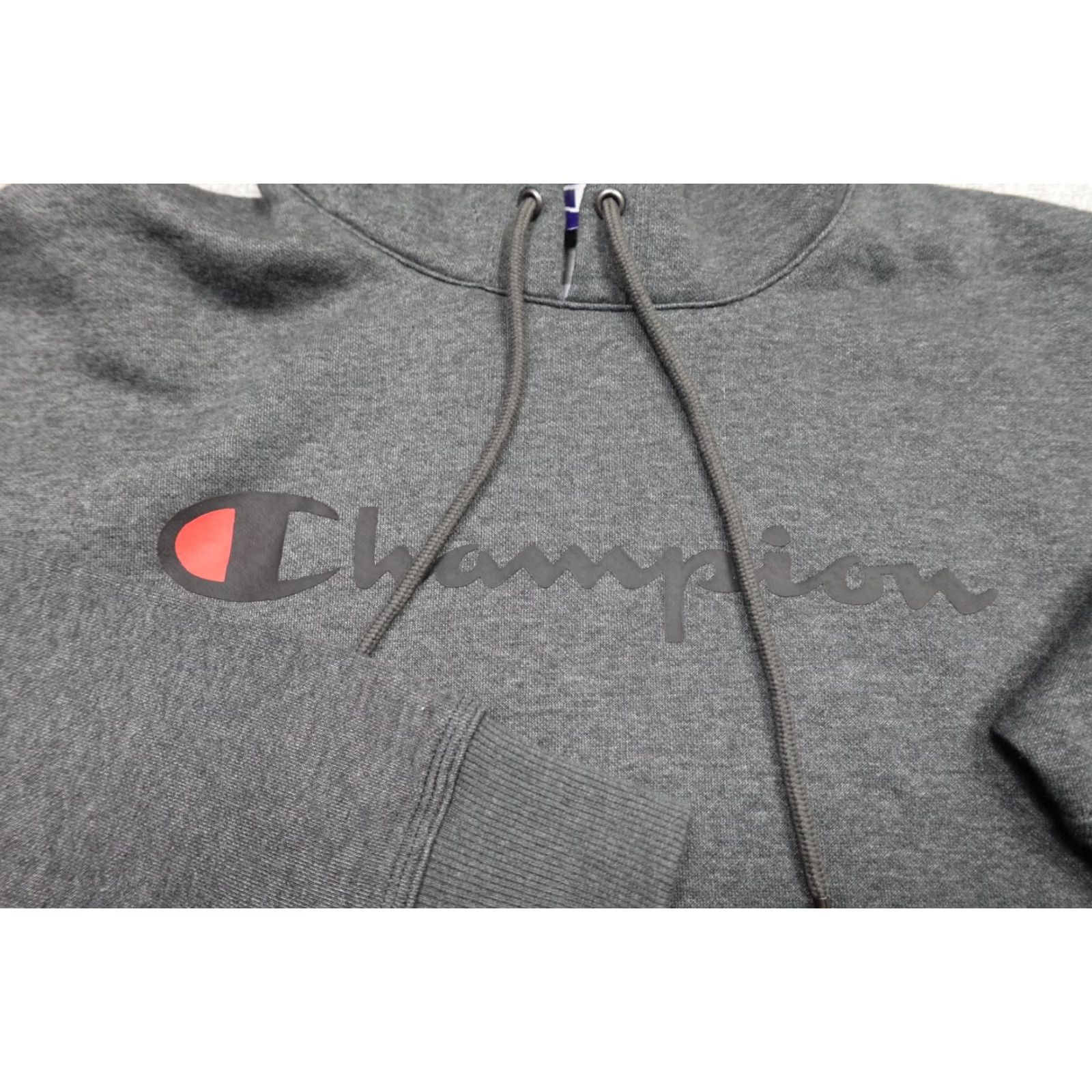 Champion Champion Sweatshirt Men Medium Gray Spell Out Hooded Pullover Fleece Stretch NWT Size US M / EU 48-50 / 2 - 2 Thumbnail