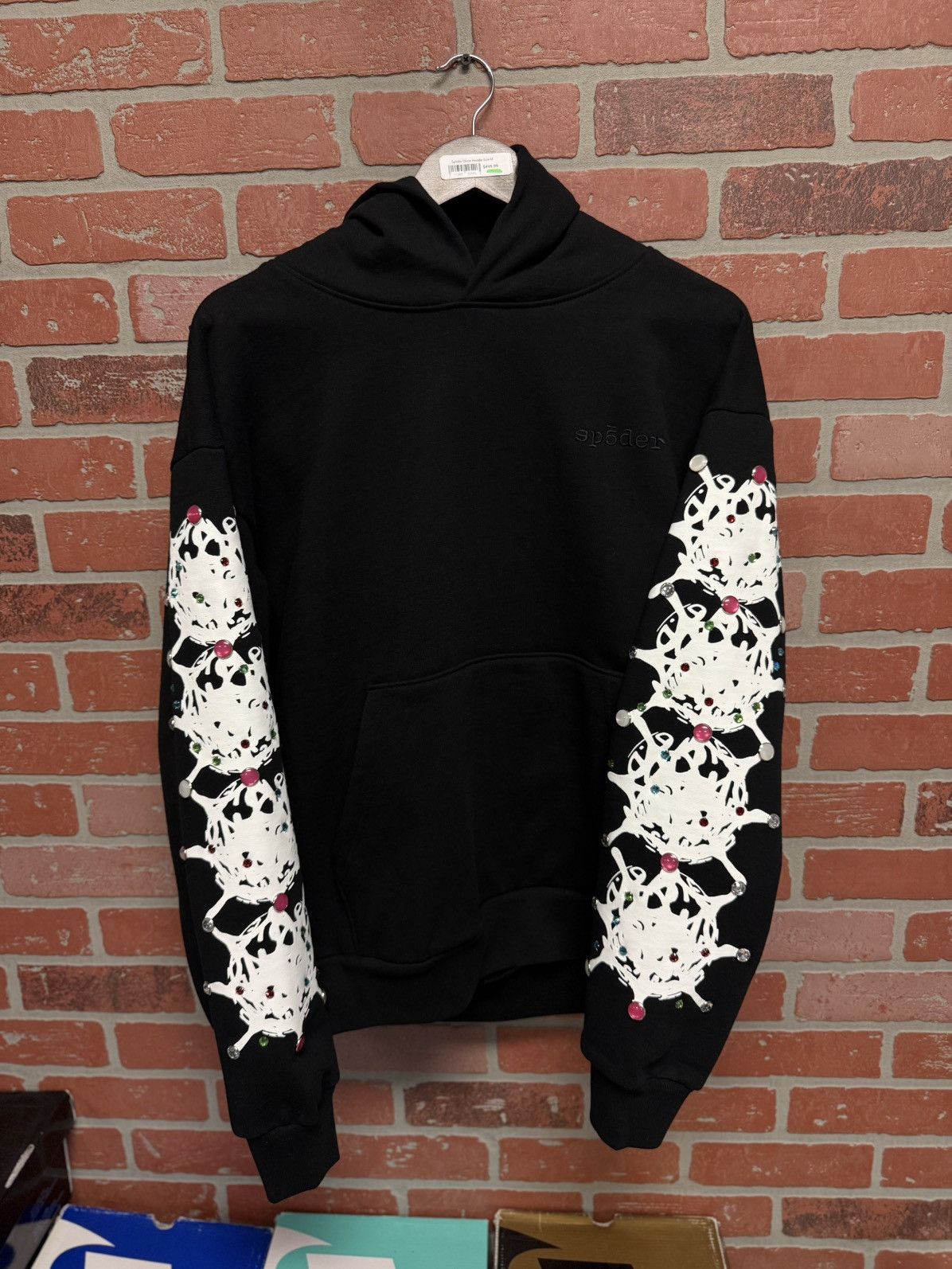 Sp5der SP5DER Worldwide Gem Stone Rhinestone Hoodie Size M (NEW) Size US M / EU 48-50 / 2 - 1 Thumbnail