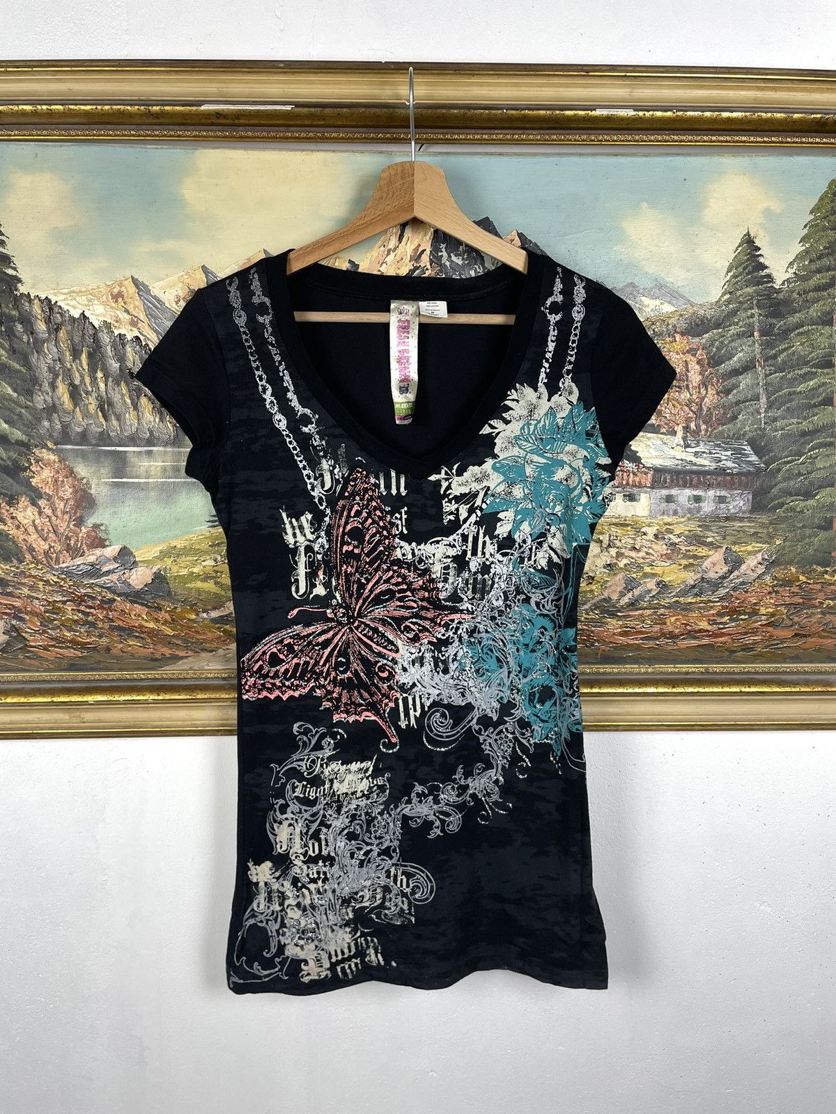Affliction Vintage Y2k Black Tee Avant Garde Affliction Cyber Size M / US 6-8 / IT 42-44 - 1 Thumbnail