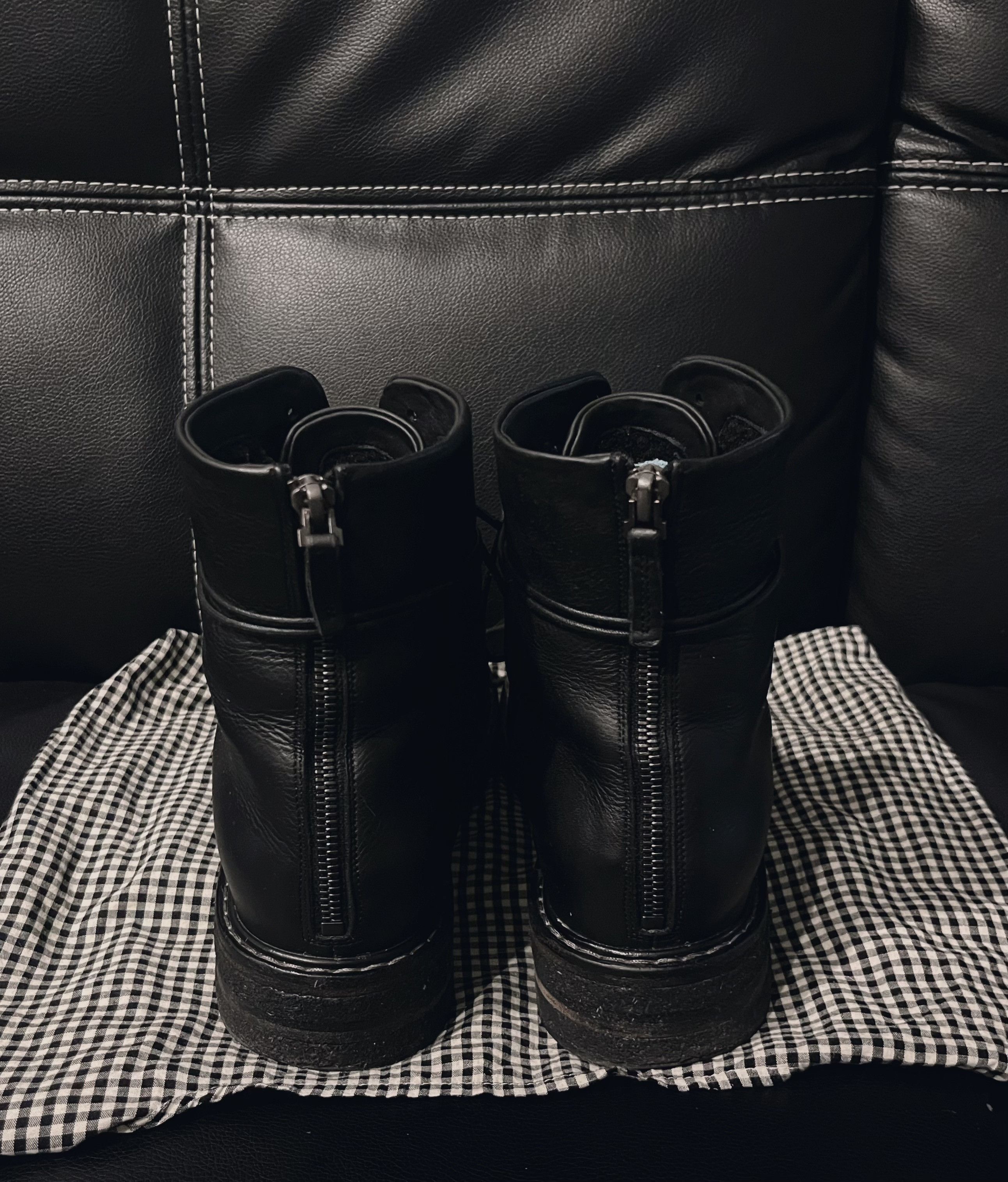 Marsell Marsèll Parrucca Shearling-Lined Combat Boots Black Leather Size US 7 / EU 40 - 6 Thumbnail