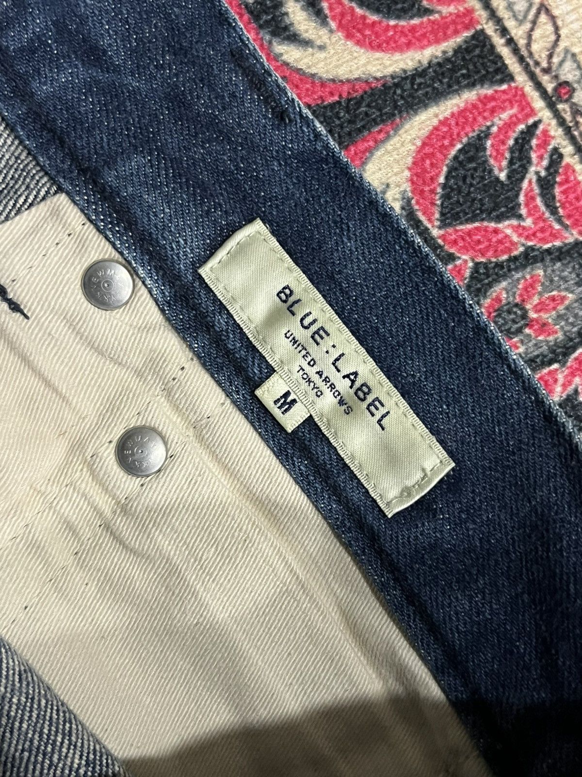 Japanese Brand Vintage Blue Label United Arrows Whisker Blue Faded Jeans Size US 30 / EU 46 - 14 Thumbnail