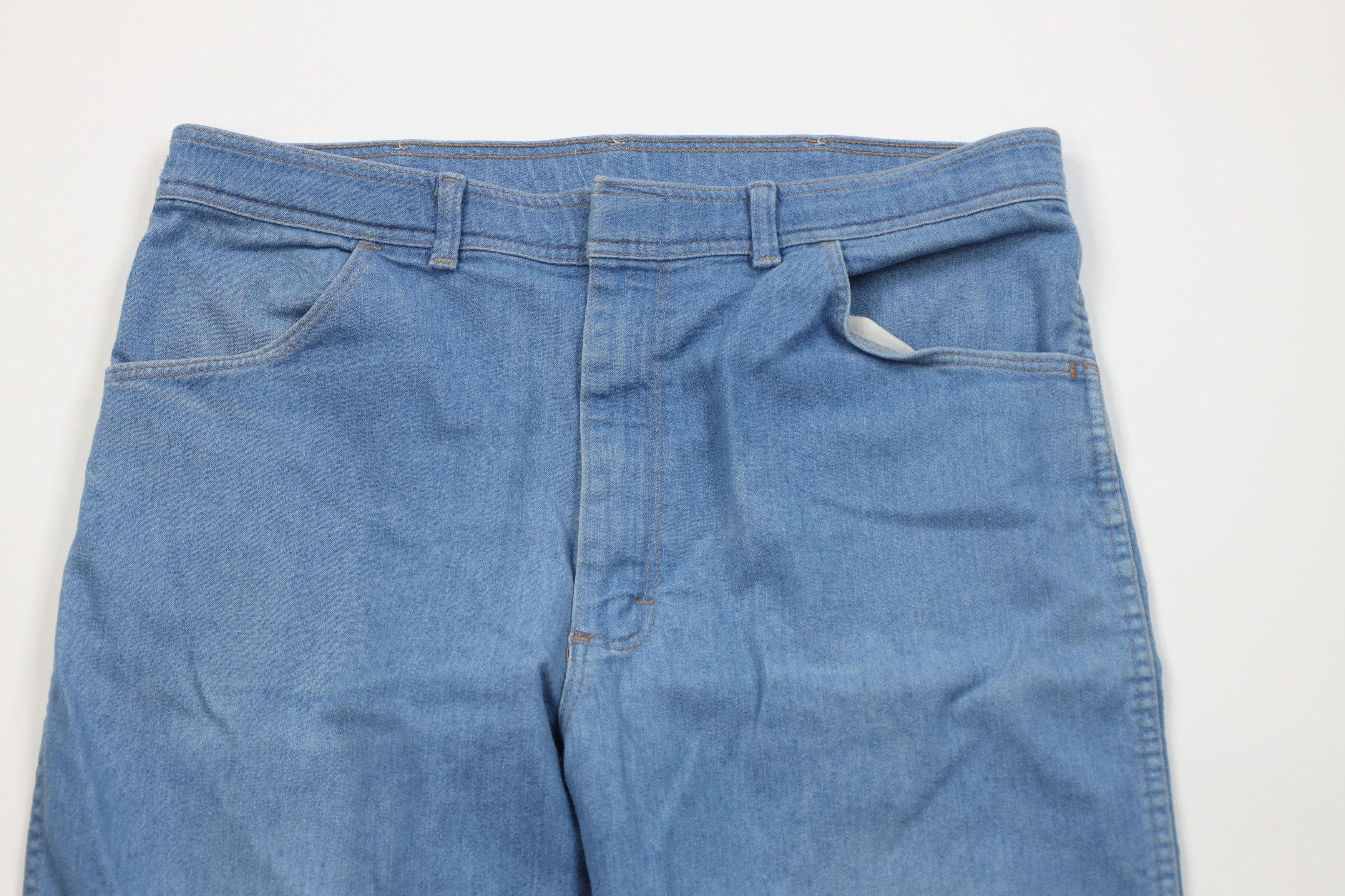 Wrangler Vintage 90s Wrangler Flared Wide Leg Denim Jeans Blue USA Size US 36 / EU 52 - 2 Thumbnail