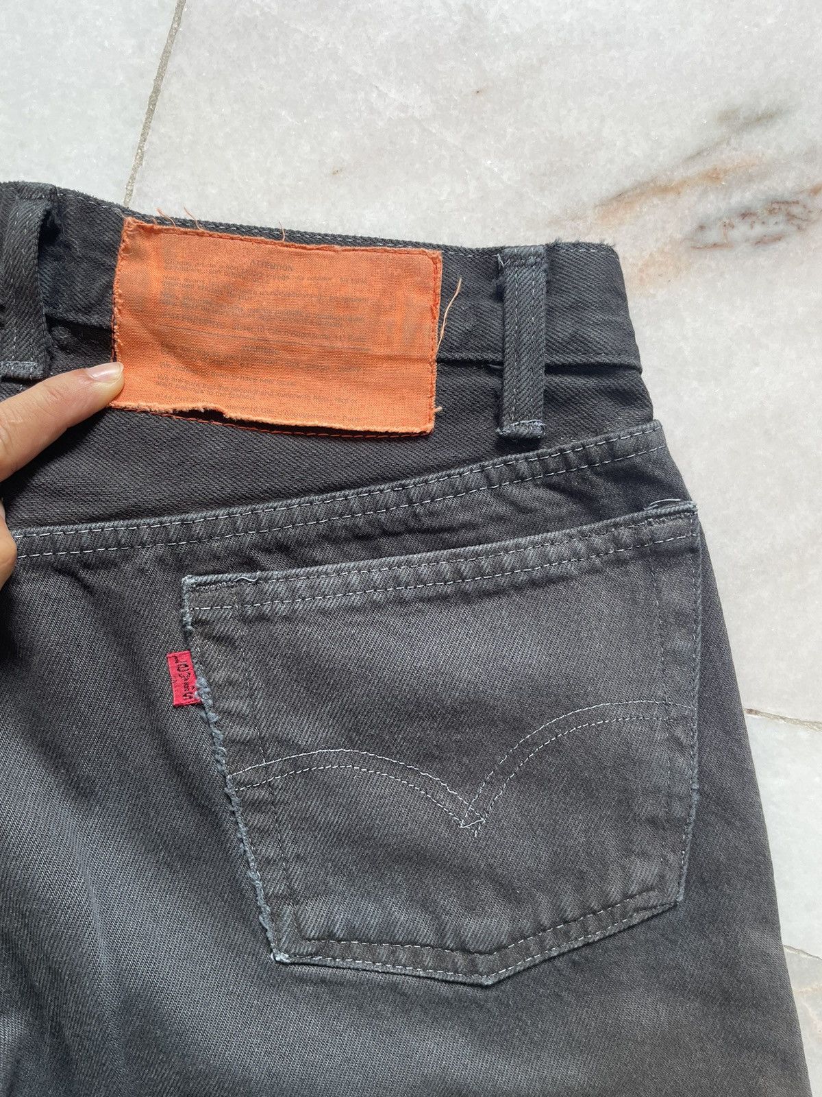 If Six Was Nine Very Rare Vintage 80s Levis 501 All black Faded Jeans Size US 30 / EU 46 - 10 Thumbnail