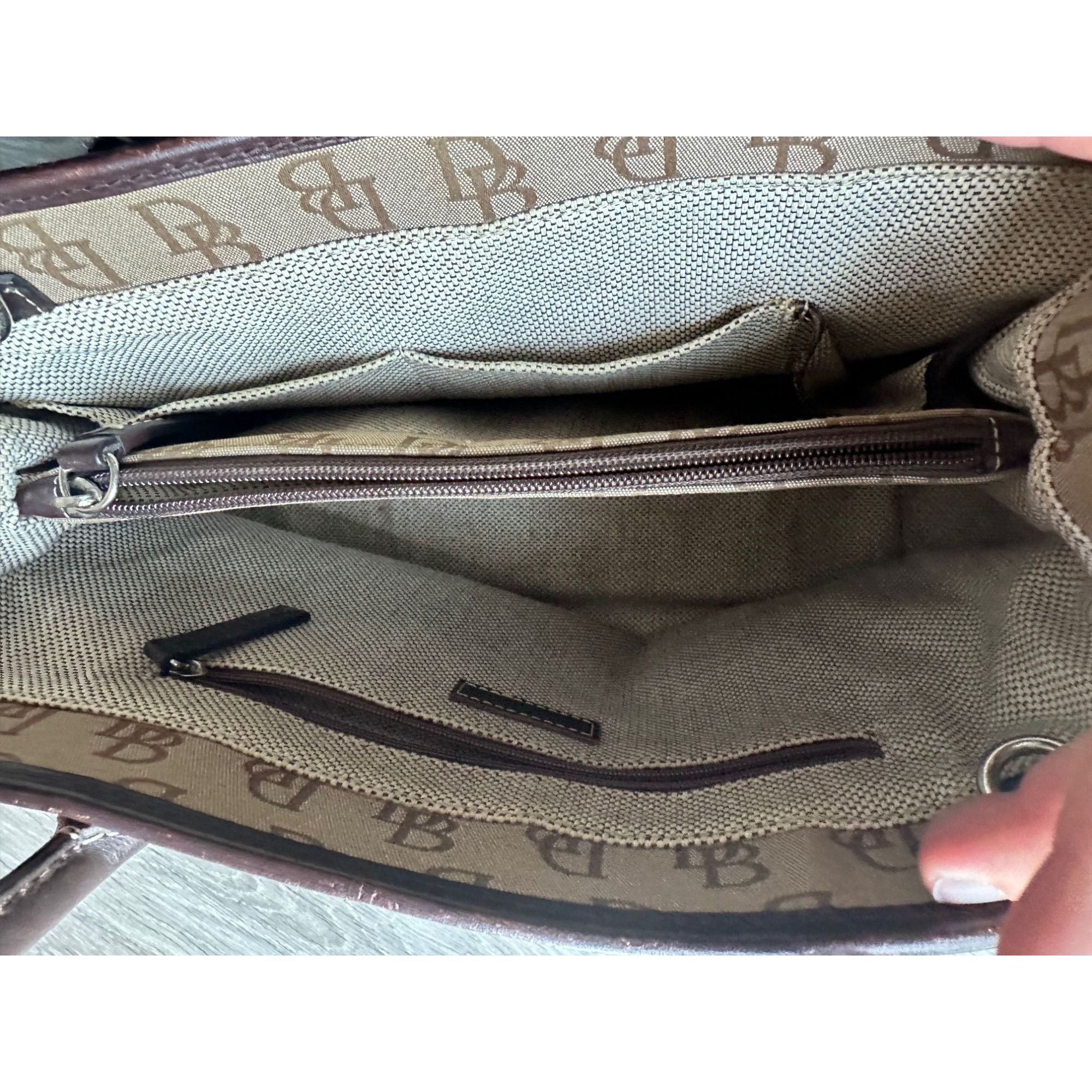 Dooney & Bourke Dooney & Bourke Double Handle Signature Jacquard Tan Satchel Size ONE SIZE - 3 Thumbnail