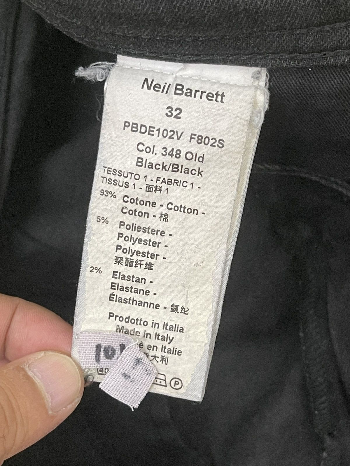 Neil Barrett Skinny Jeans Neil Barrett Italy Stretch Faded Black 1🟦0 Size US 32 / EU 48 - 18 Thumbnail