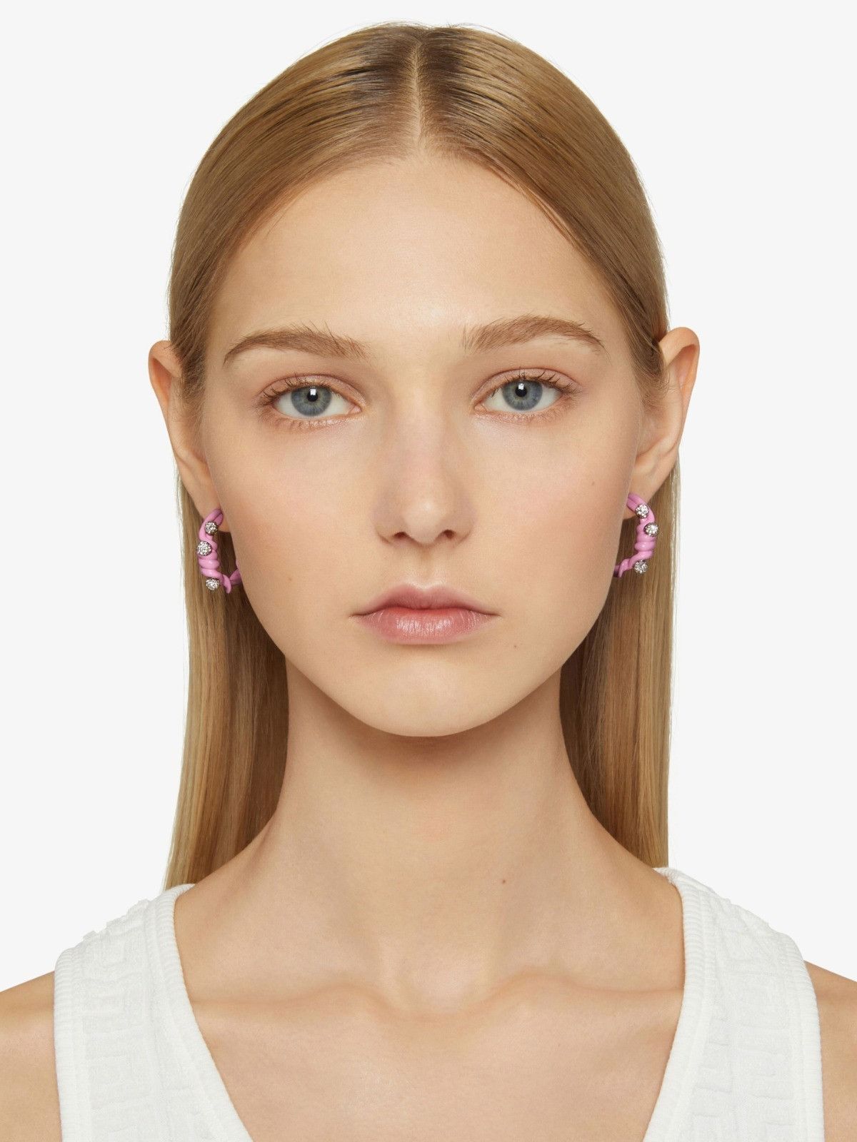 Givenchy o1mle0325 Size: OS / Twisted Crystal Hoop Earrings Size ONE SIZE - 2 Thumbnail