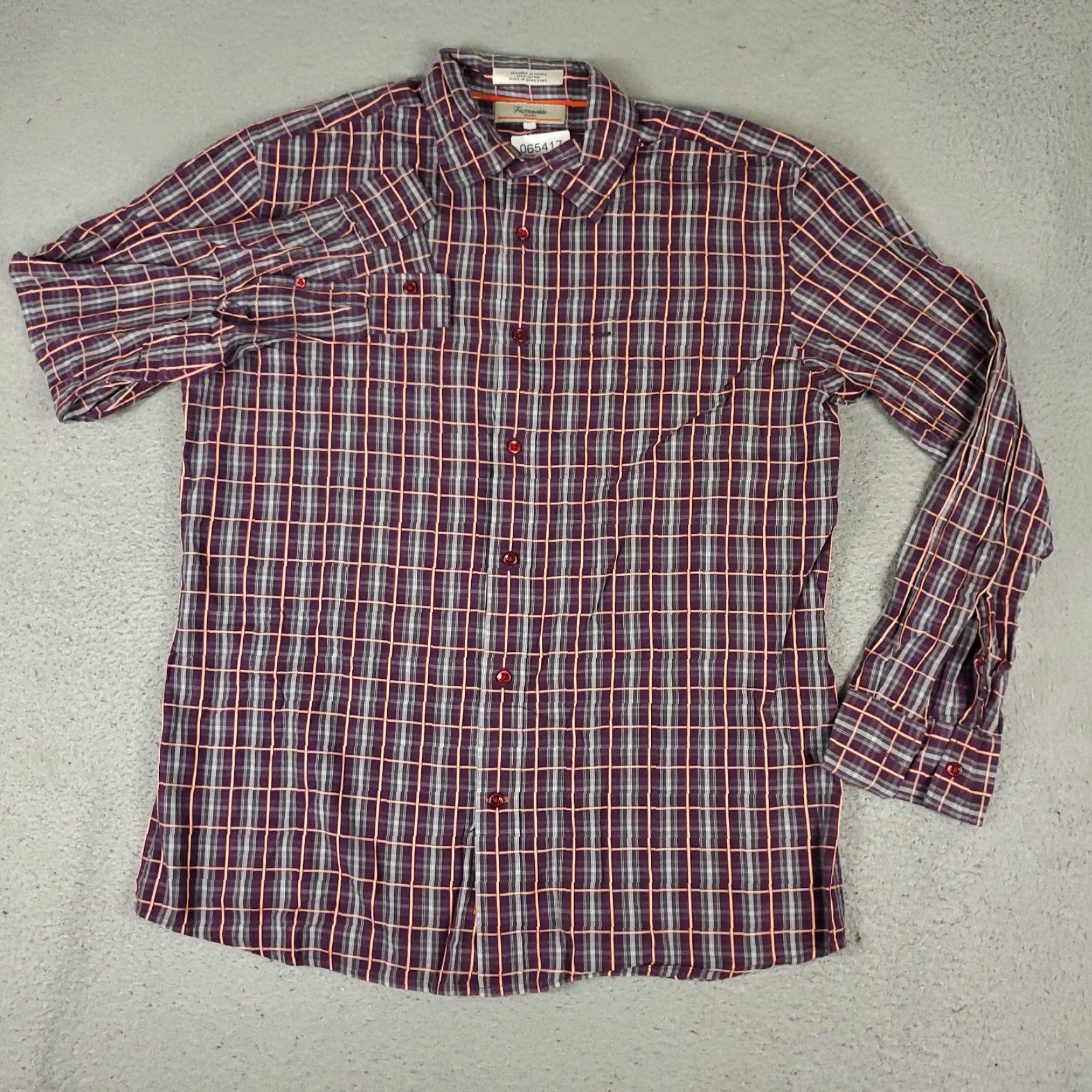 Faconnable VINTAGE Faconnable Shirt Mens Size M Purple Plaid Button-Up Long Sleeve/Casual/Business/Workwear Mens Shirt Size US M / EU 48-50 / 2 - 2 Thumbnail
