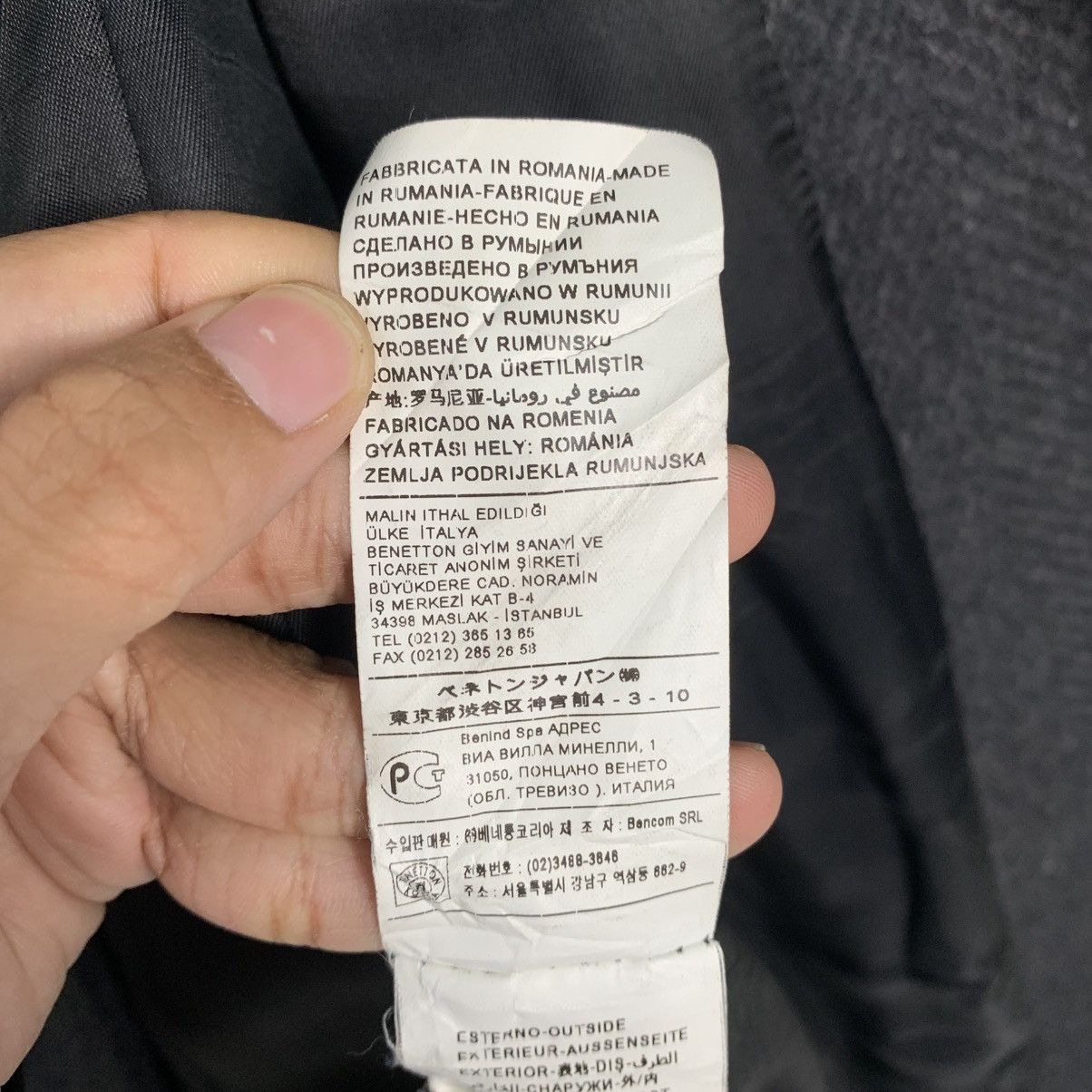 Benetton Benetton Double Breasted Herringbone Coat Size XS / US 0-2 / IT 36-38 - 17 Thumbnail