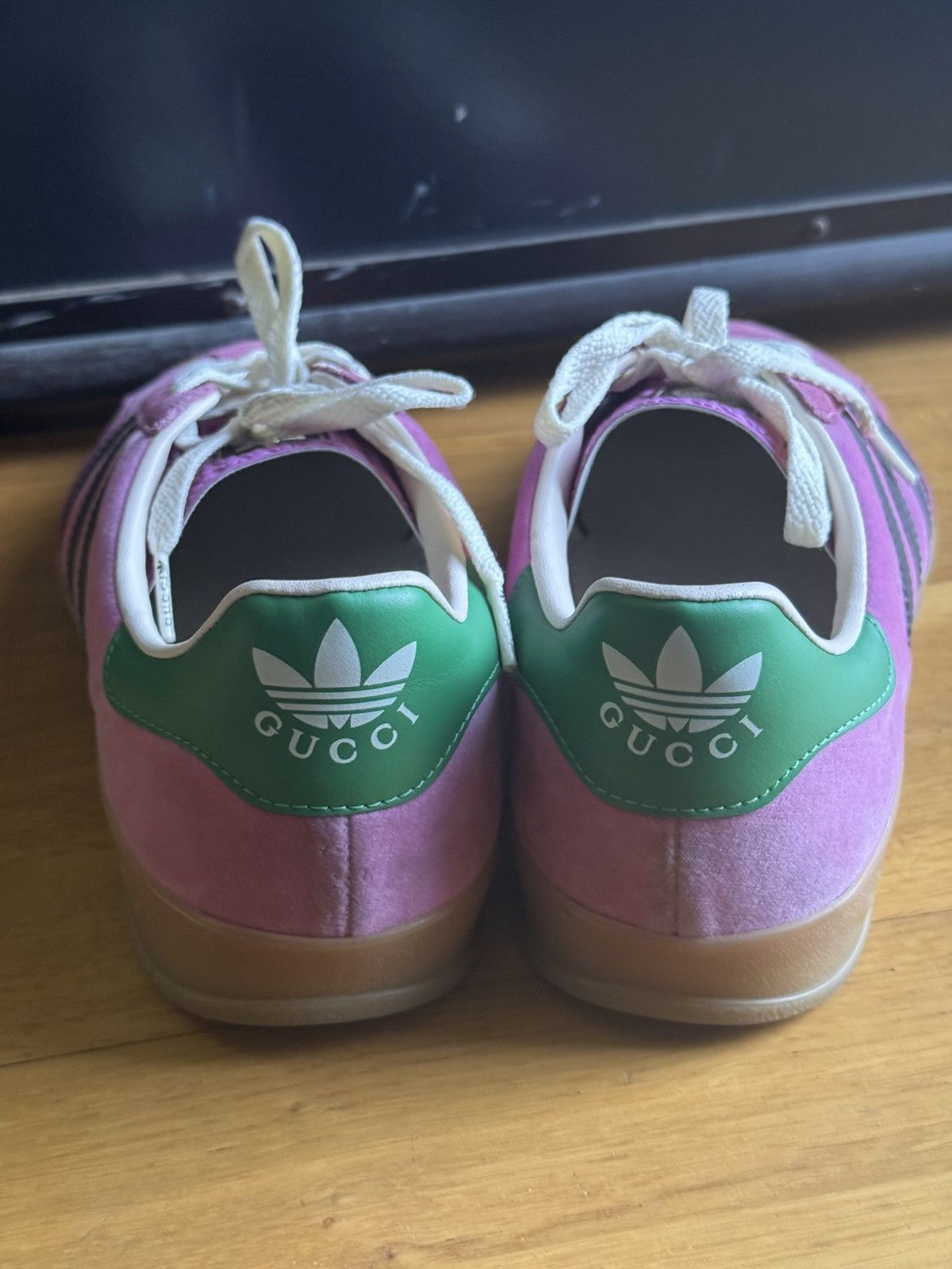 Adidas × Gucci Gucci X Adidas Pink Gazelle Size US 9 / EU 42 - 3 Thumbnail