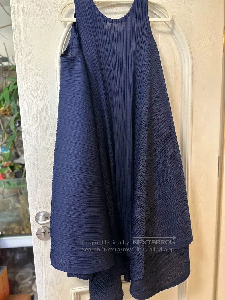 Issey Miyake Issey Miyake Navy Blue Dress Size L / US 10 / IT 46 - 1 Thumbnail