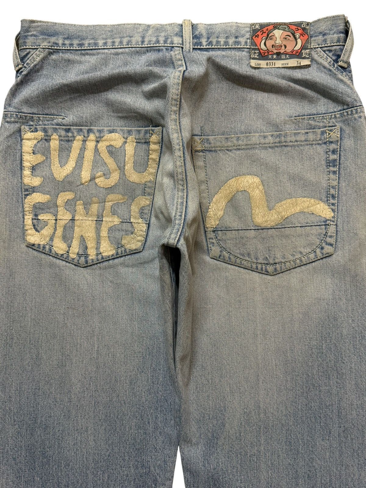 Evisu Vintage 90s Evisu Genes Selvedge Seagull Painted Wide Leg Size US 32 / EU 48 - 4 Thumbnail