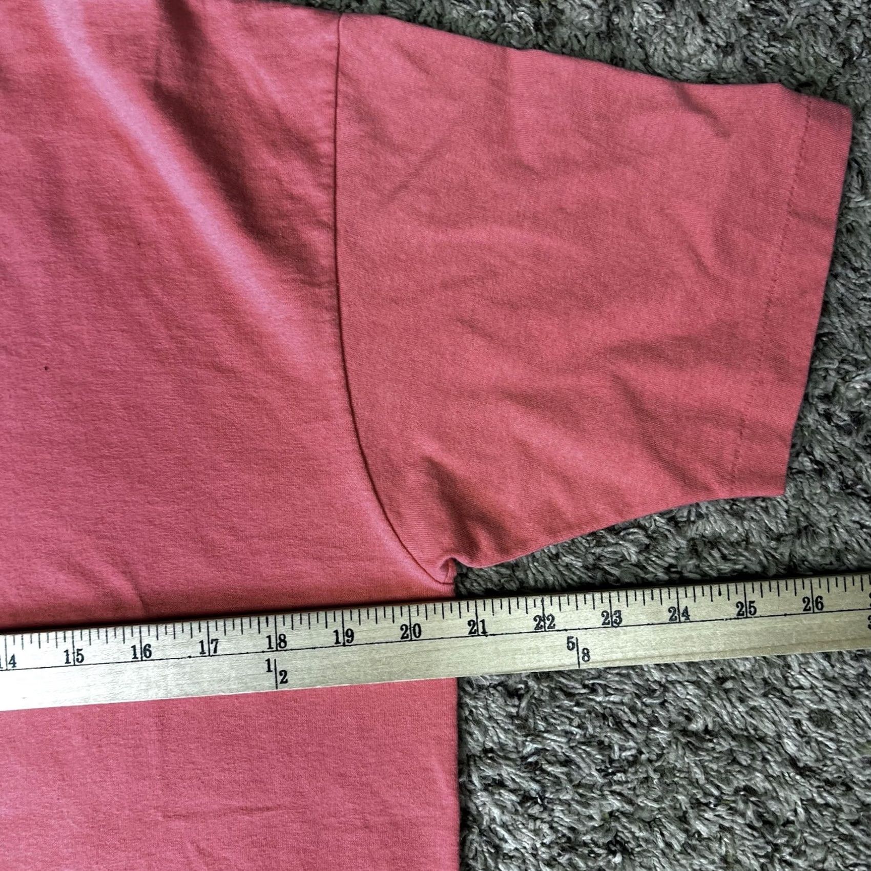 Hanes VINTAGE Hanes T-Shirt Salmon 90s Single Stitch Adult Medium Cotton Crew Neck Short Sleeve Unisex Size US M / EU 48-50 / 2 - 7 Thumbnail