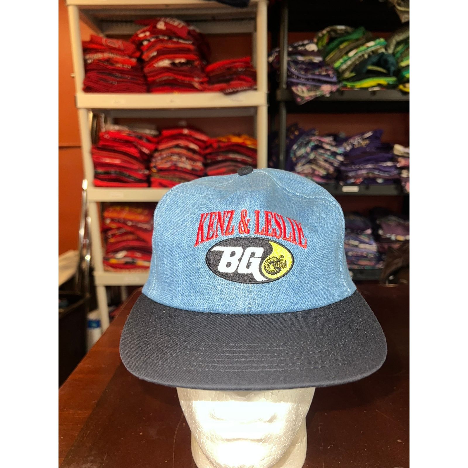 Vintage Vintage BG Auto Parts Hat Kenz & Leslie Denim Snapback VTG Size ONE SIZE - 1 Thumbnail