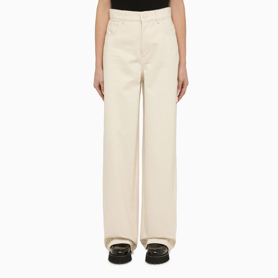 Max Mara o1d2blof0824 Trousers in Ivory Size 30" / US 8 / IT 44 - 1 Thumbnail