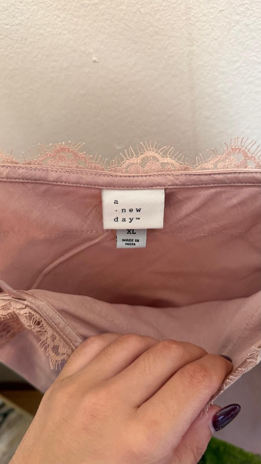 Other NWT XL Pink Wild Fable Womens Lace Trim Satin Crop Size XL / US 12-14 / IT 48-50 - 4 Thumbnail