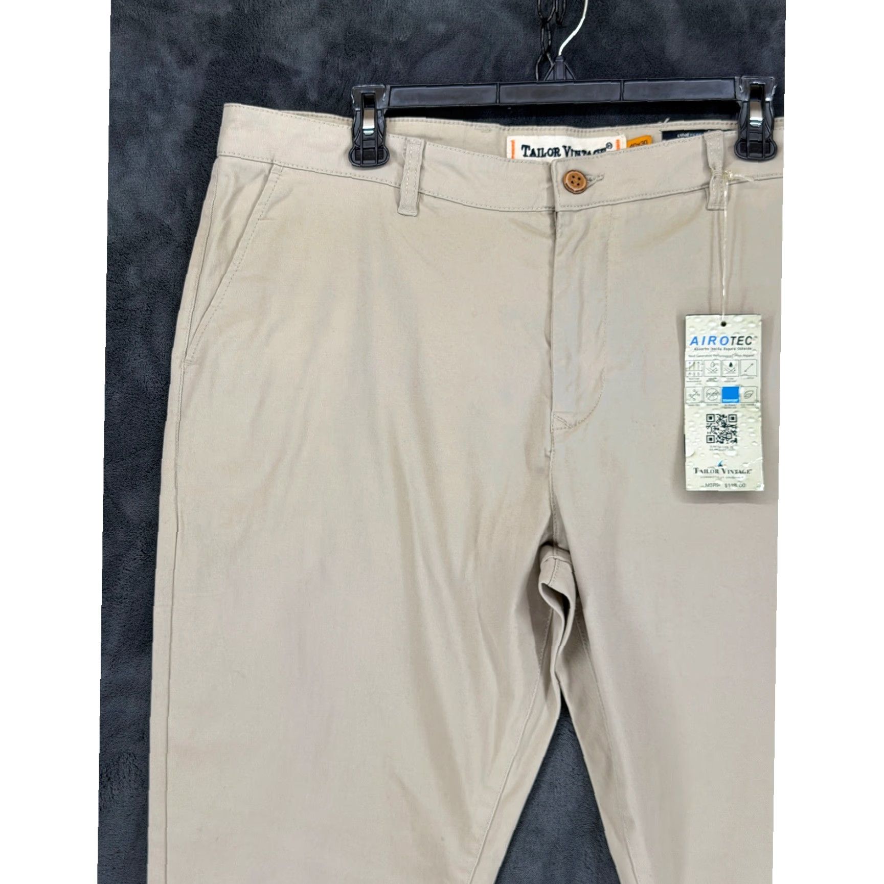 Vintage VINTAGE Tailor Vintage Traveler Pant Greenwich Slim Fit Khaki Tan AIROTEC Mens 40x30 NEW Size US 40 / EU 56 - 3 Thumbnail