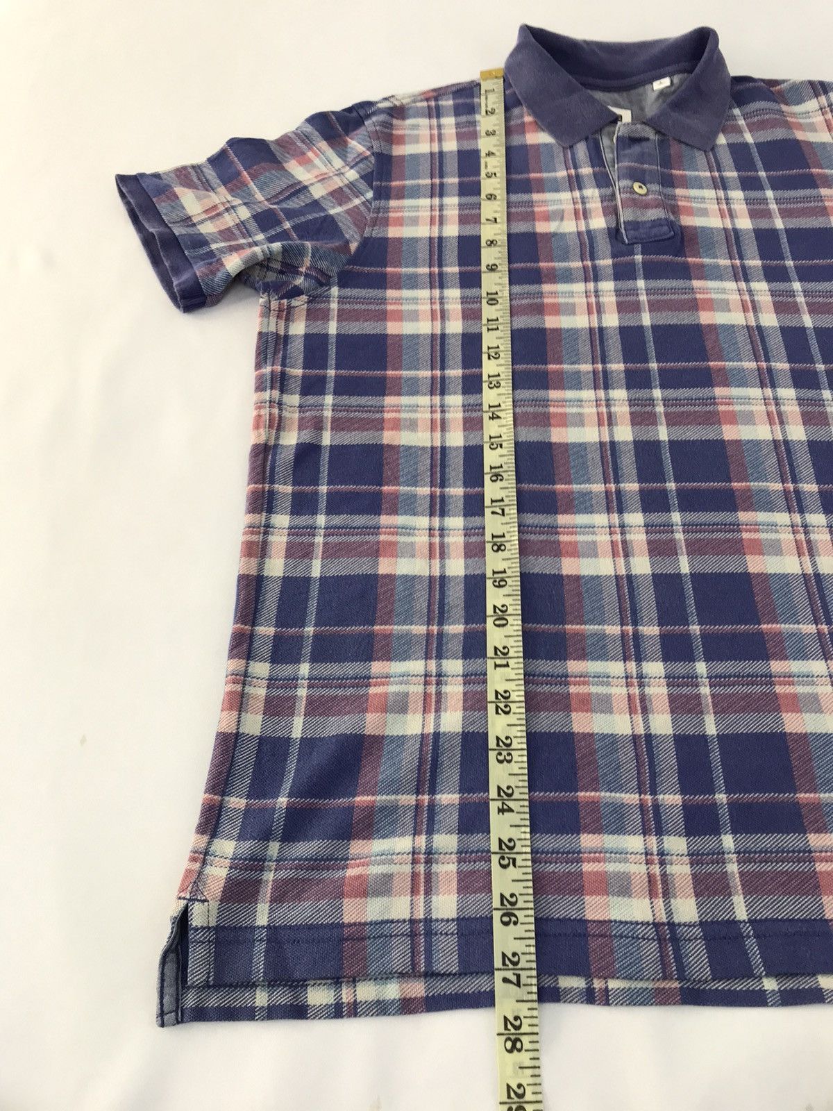 Japanese Brand Vintage Classic Checkered Design Polo Tee T-shirt Size US L / EU 52-54 / 3 - 9 Thumbnail