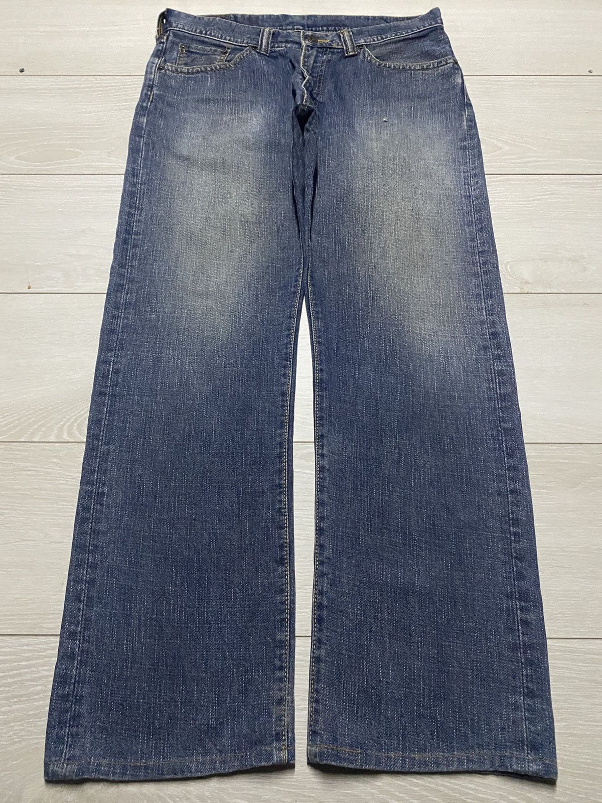 Japanese Brand Vintage Japanese Brand GL Heart Faded Wash Distressed Jeans Size US 34 / EU 50 - 1 Thumbnail