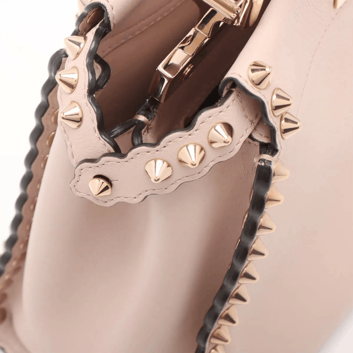 Fendi Mini Peekaboo Leather Studs Two-Way Handbag Size ONE SIZE - 14 Thumbnail