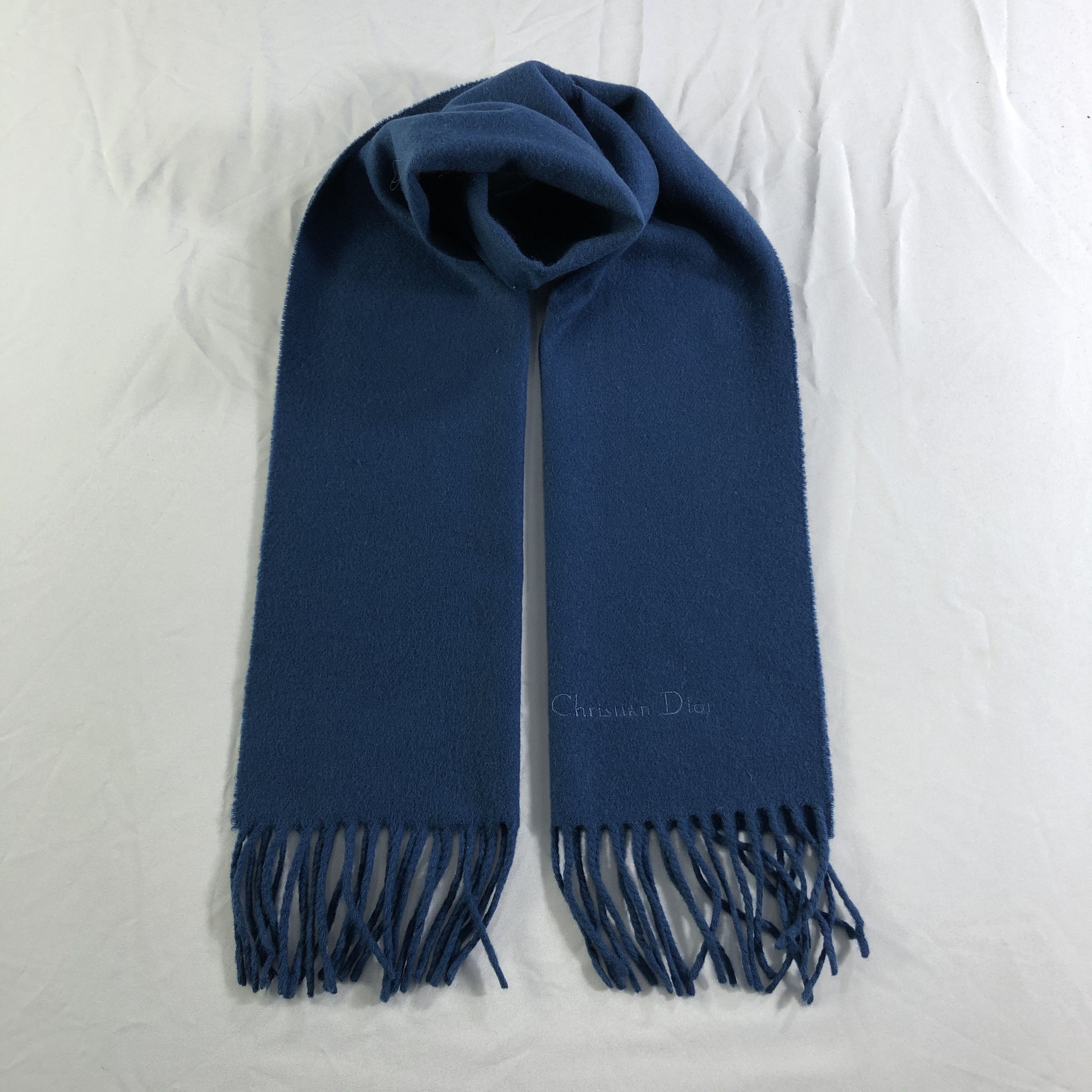 Christian Dior Wool Scarf Muffler Neckwear V2395