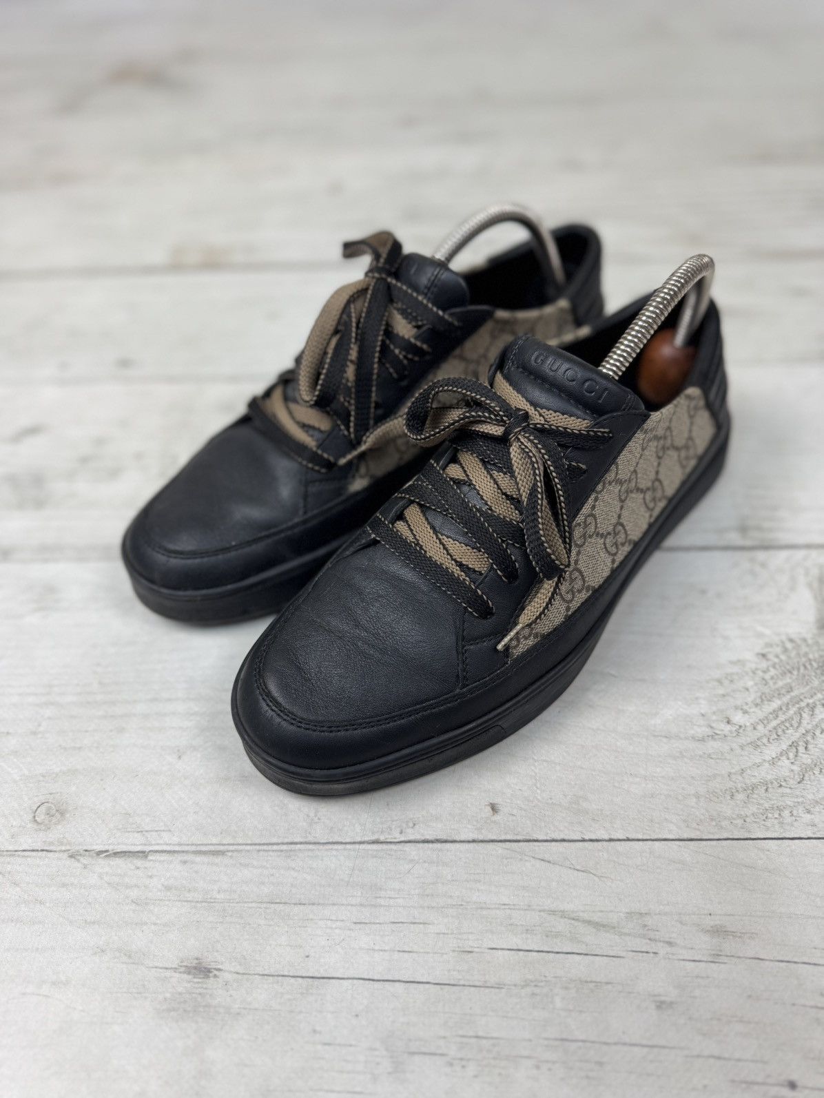 Gucci Gucci GG Supreme Leather Low Top Sneakers Monogram Size US 9.5 / EU 42-43 - 1 Thumbnail