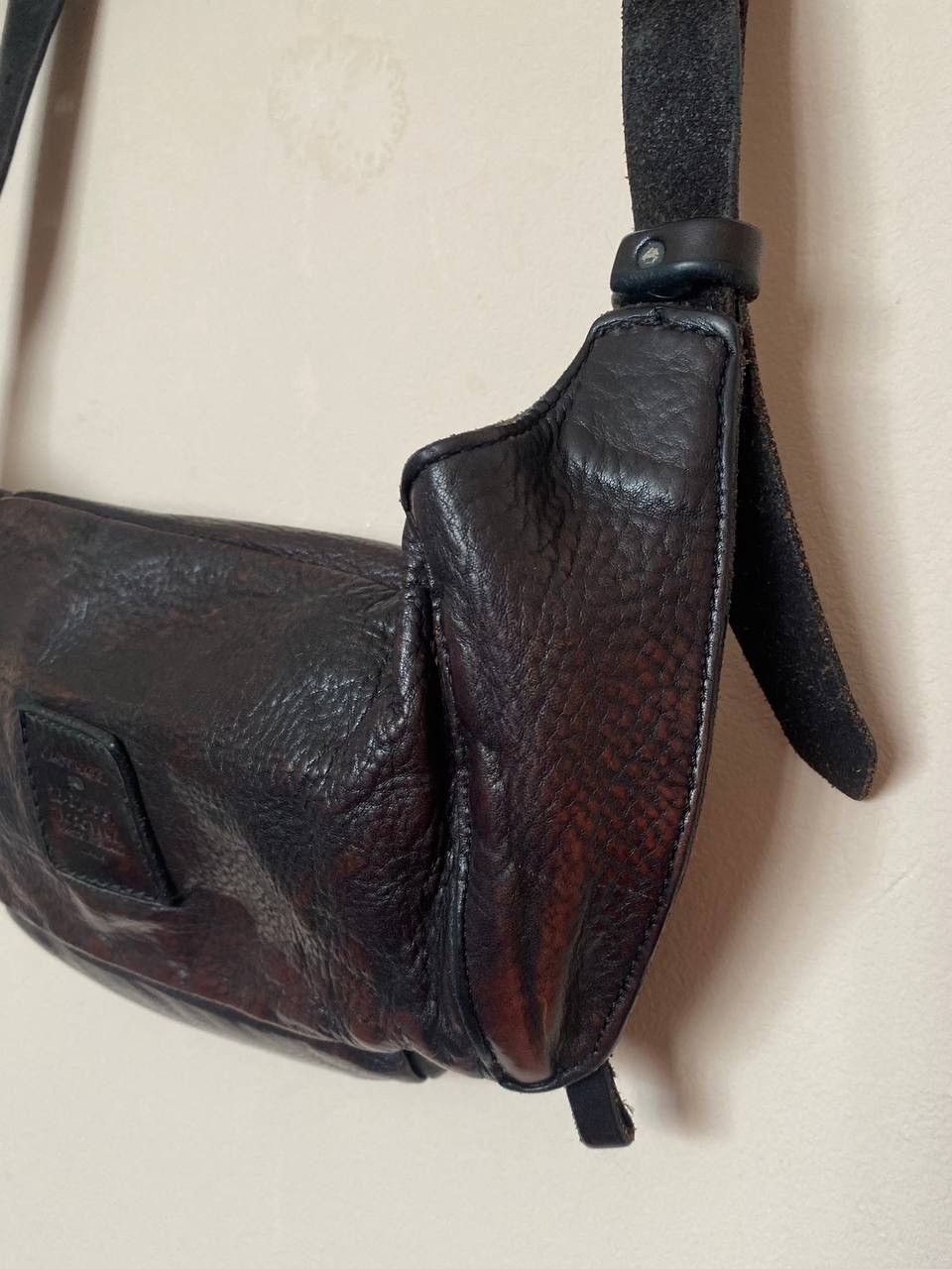 Vintage Campomaggi Sling Crossbody Bag Distressed Leather Easy Size ONE SIZE - 7 Thumbnail