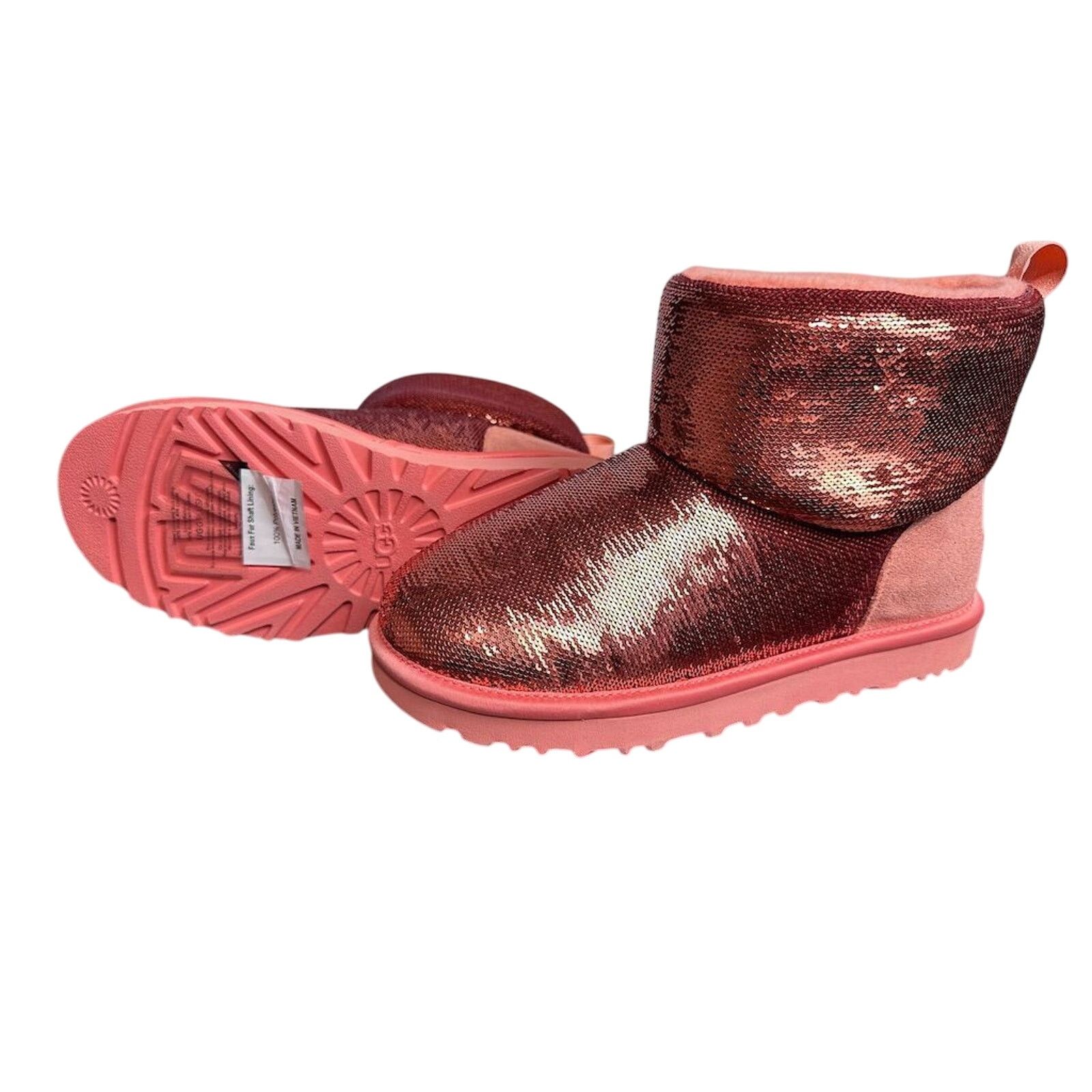 Ugg UGG Women's Classic Mini Mirror Ball Boots Pink Sequin Ankle Size US 8 / IT 38 - 2 Thumbnail