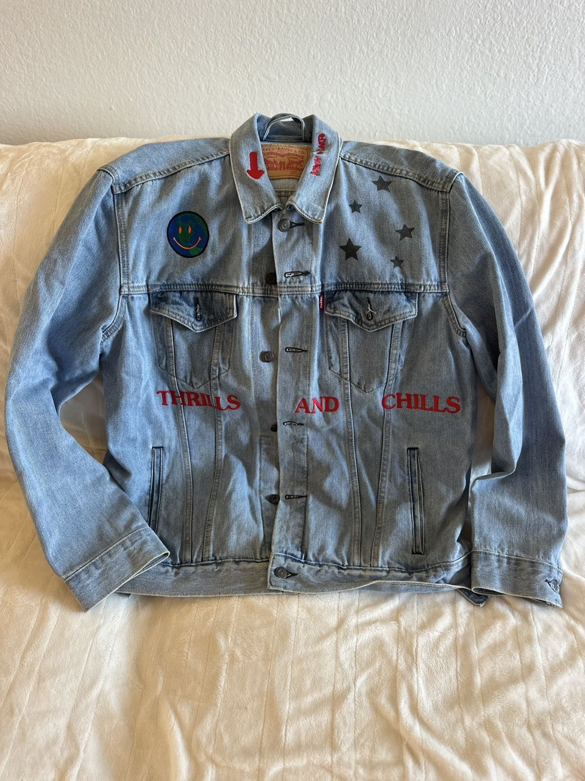 Travis Scott Travis Scott Astroworld Levi’s Denim Jacket All Over Print Size US XL / EU 56 / 4 - 8 Thumbnail