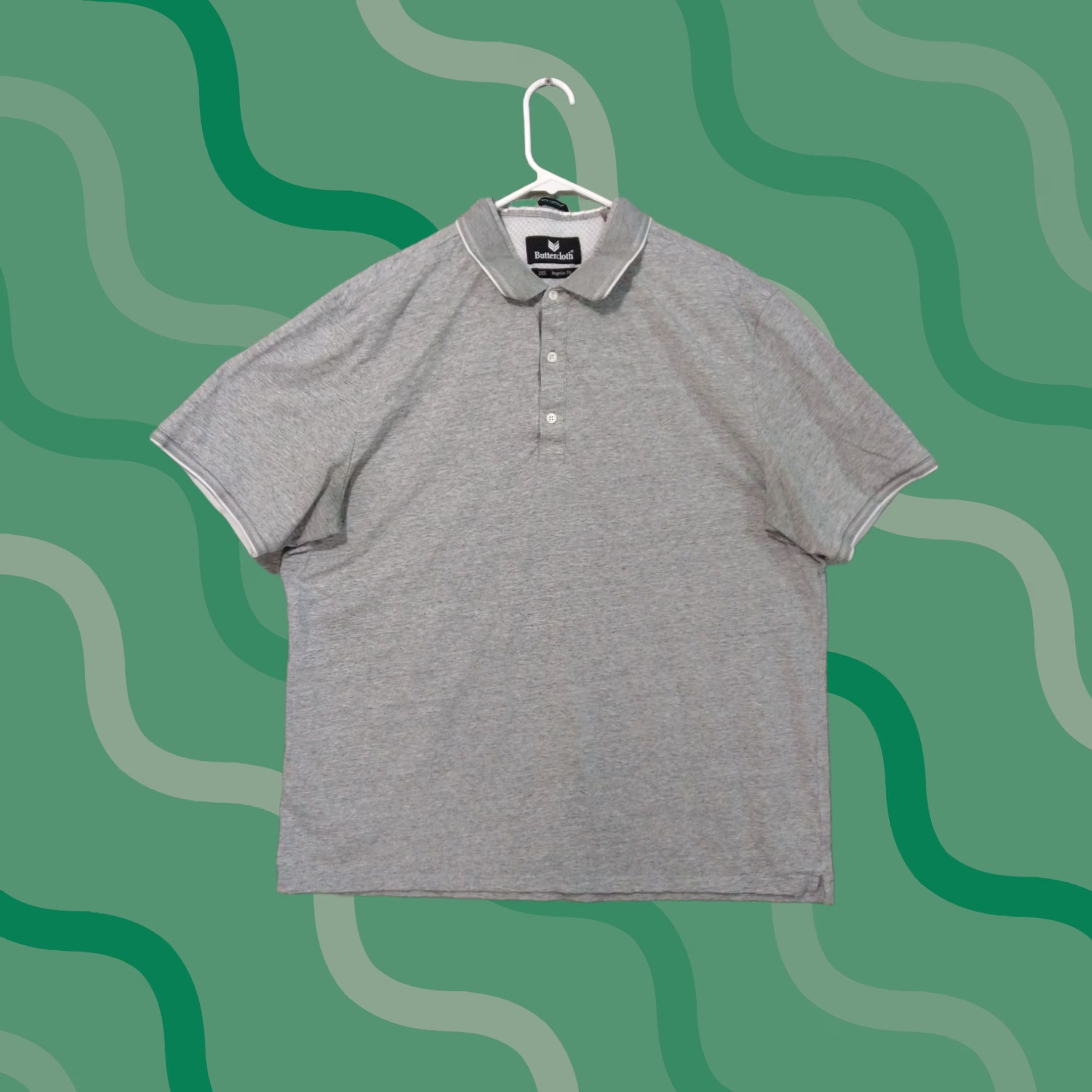 Vintage Butter Cloth Polo Shirt Mens 2XL Gray Short Sleeve Golf Icy Cotton Knit Stretch Solid Collar Polo Shirt Mens 2XL Gray Golf Casual Preppy Size US XXL / EU 58 / 5 - 1 Thumbnail