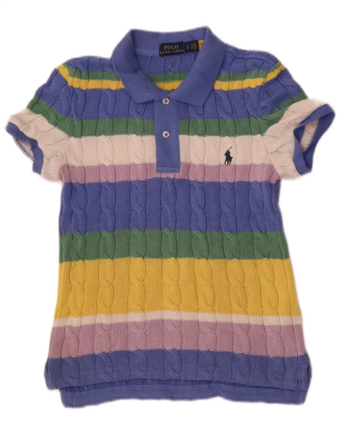 Polo Ralph Lauren Girls 11-12 Years Small Multicoloured Striped Size XXS / US 00 / IT 34 - 1 Thumbnail