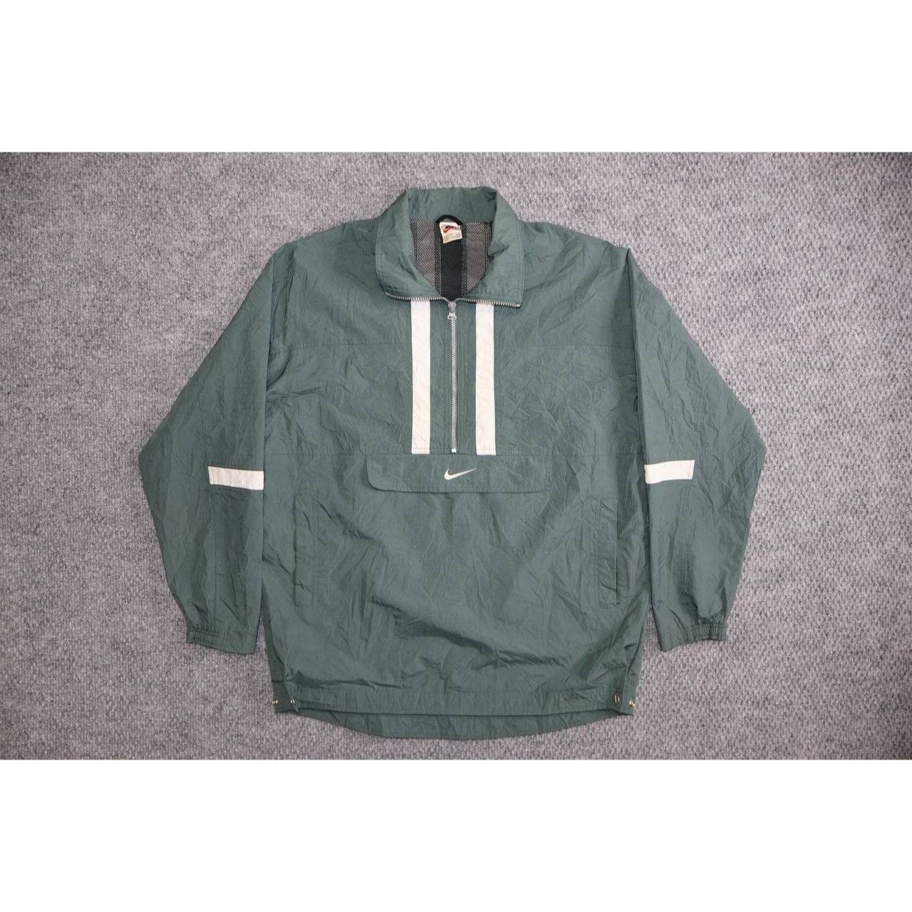 Nike Vintage 90s Nike Windbreaker Men’s M Half Zip Sage Green Size US M / EU 48-50 / 2 - 9 Thumbnail