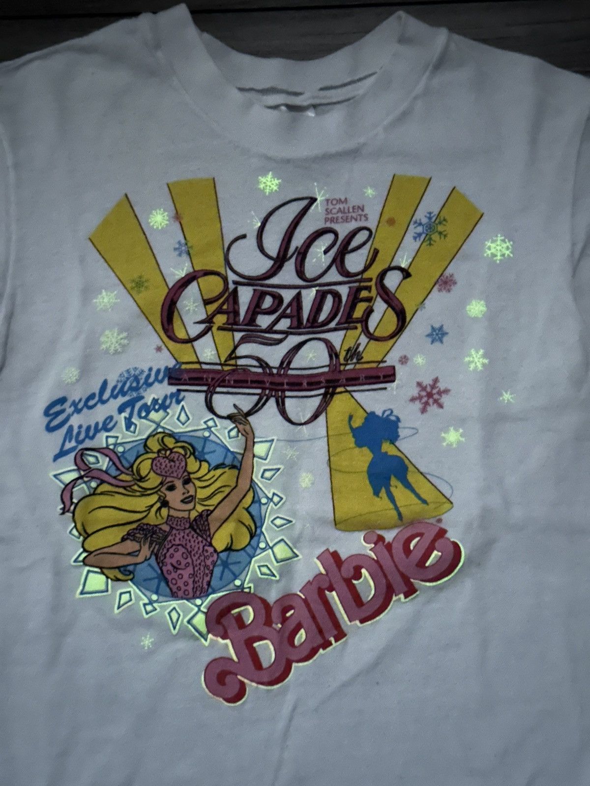 Disney × Vintage 80’s Barbie Ice Capades 50th Anniversary Glow In The Dark T Size US XS / EU 42 / 0 - 3 Thumbnail