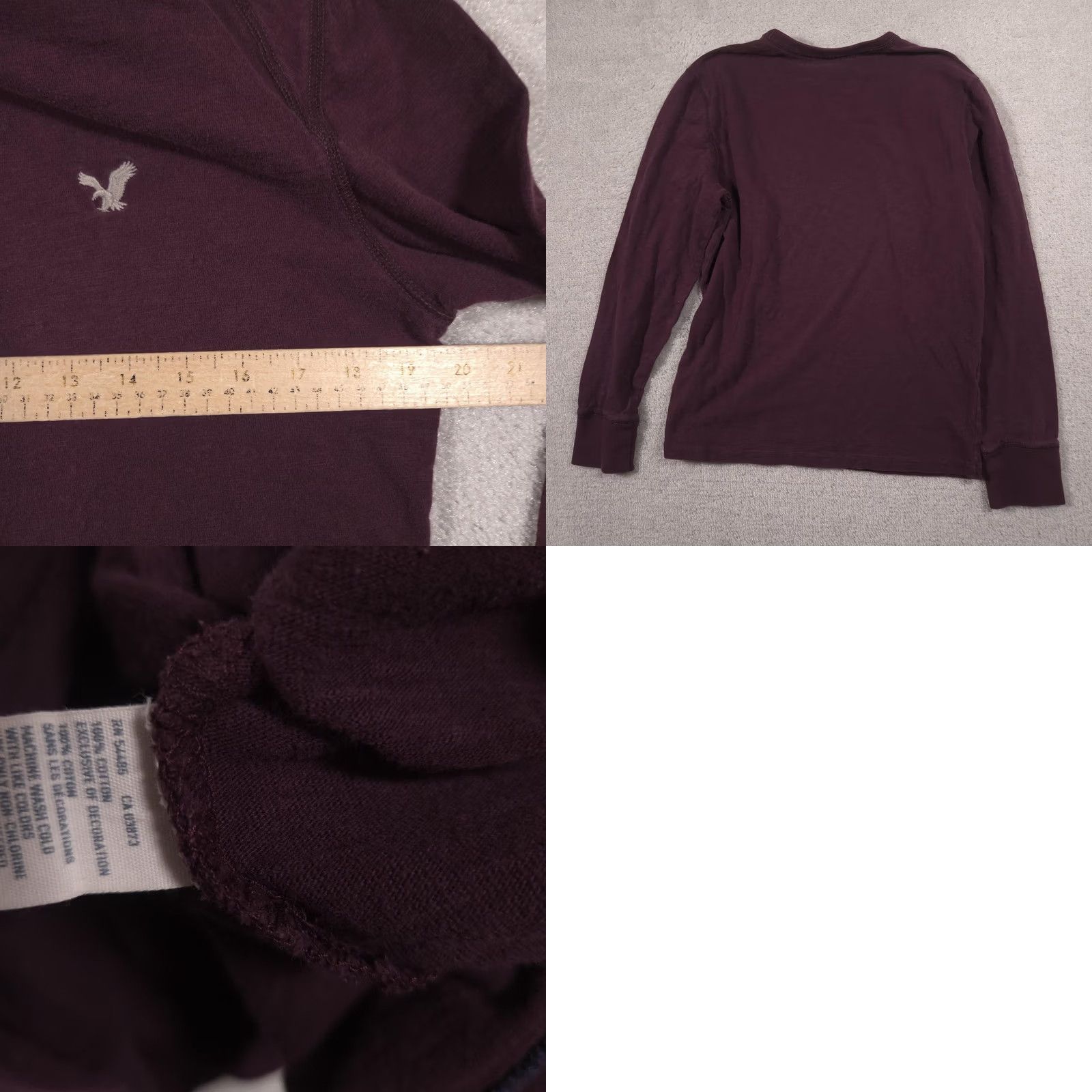 American Eagle Outfitters American Eagle Outfitters Shirt Mens S Red Long Sleeve Logo Tee Crewneck Size US S / EU 44-46 / 1 - 8 Thumbnail