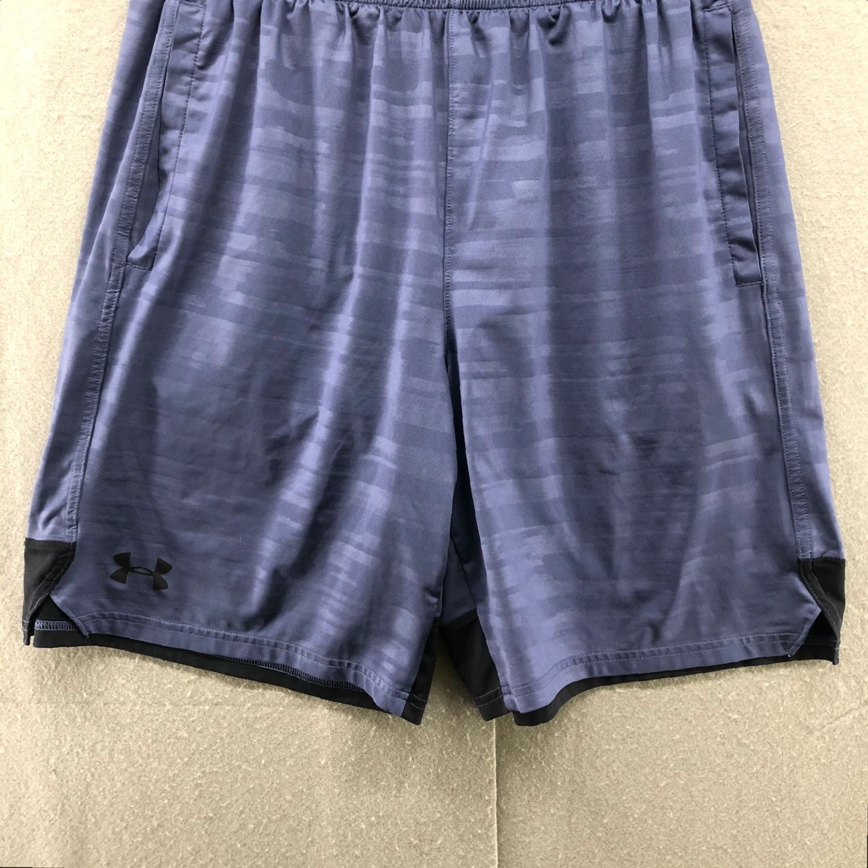 Under Armour Under Armour Basketball Shorts Mens L Active Blue Heatgear Loose Inseam 8" Gym Size US 33 - 4 Thumbnail