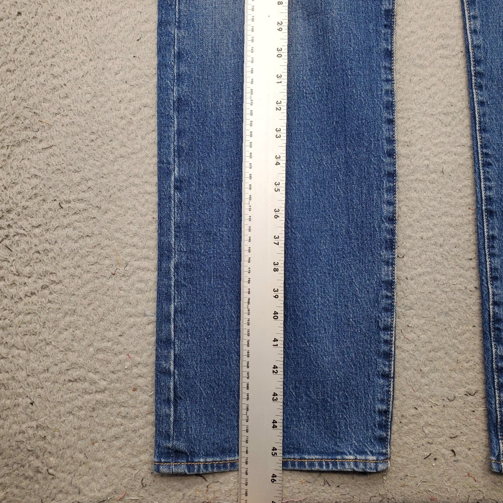 Levi's Levi's 501 Jeans Mens 40x34 Blue Distressed Stretch '93 Straight Button Fly Mens Size 40 Blue 501 Series Vintage: N/A Size US 40 / EU 56 - 3 Thumbnail