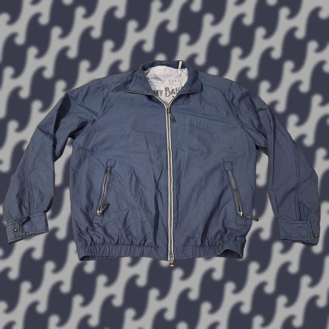 Tommy Bahama Tommy Bahama Jacket Mens Medium Full Zip Lightweight Windbreaker Nylon Pockets Blue Size US M / EU 48-50 / 2 - 1 Thumbnail