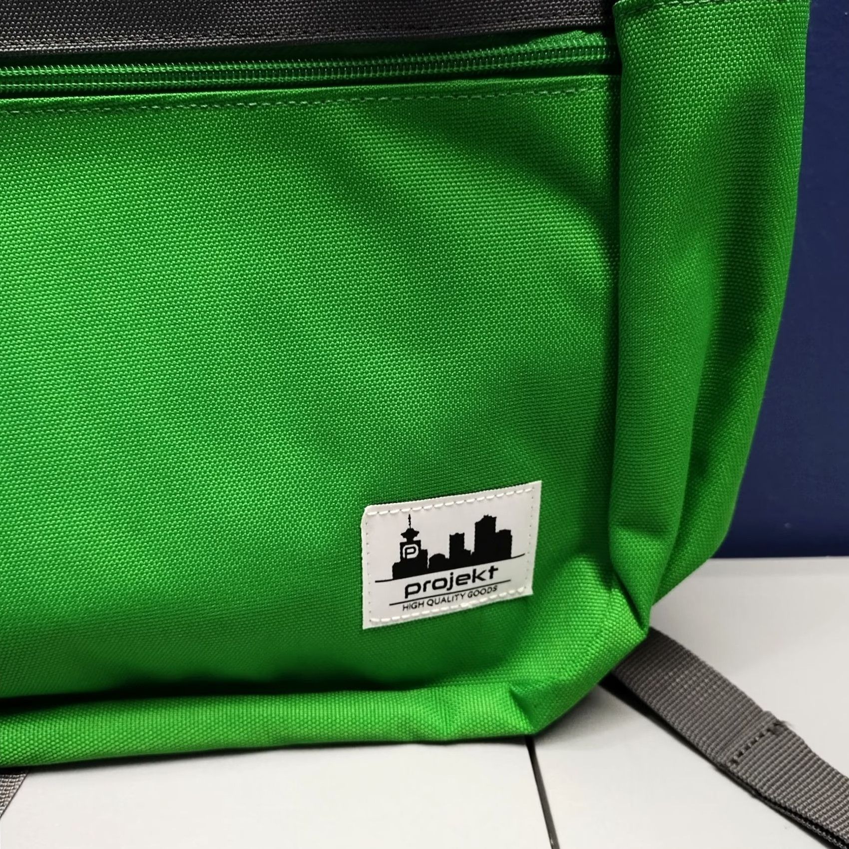 Y/Project Projekt Karl Unisex Backpack Green Gray Canvas Adjustable Straps Water Resistant Medium Color Green & Gray Backpack Unisex Adults Mens Womens Size ONE SIZE - 2 Thumbnail