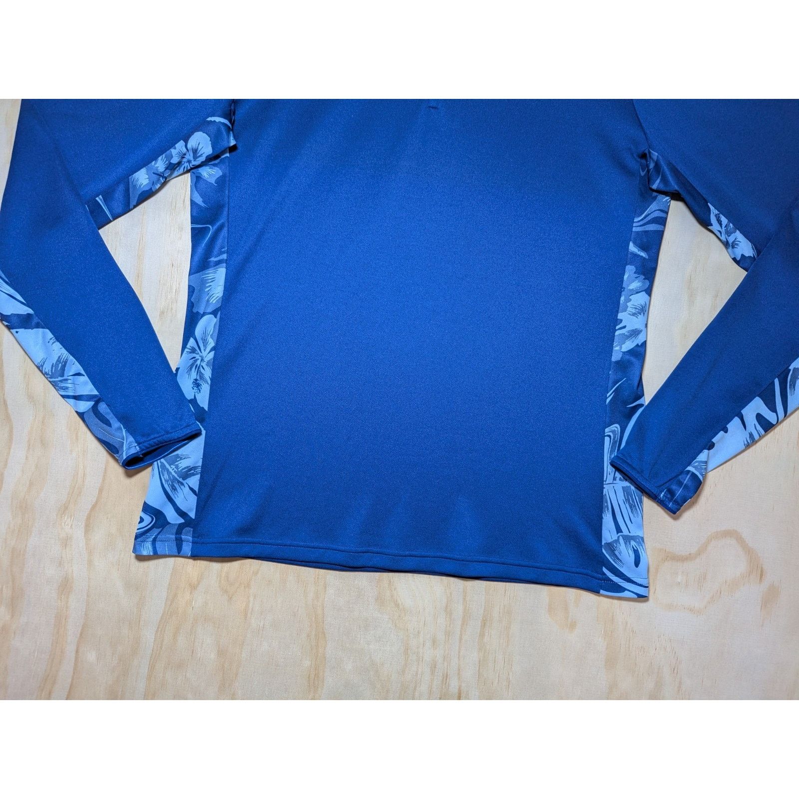 J.Lindeberg J.Lindeberg Men's Medium 1/4 Zip Golf Pullover Blue Floral Size US M / EU 48-50 / 2 - 2 Thumbnail