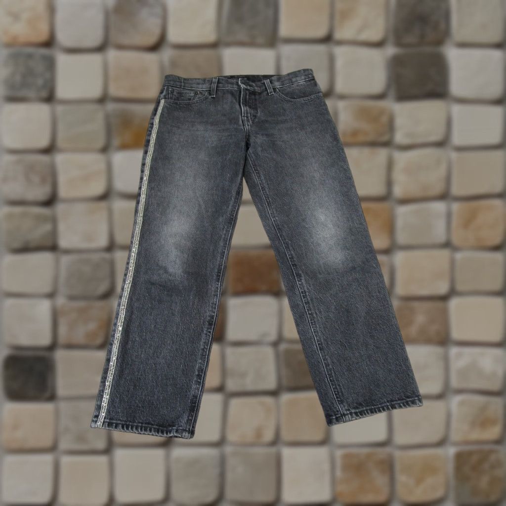 Lucky Brand Lucky Brand Jeans Womens 27 Gray Mid Rise Slim Boyfriend Denim Charcoal Wash Studded Size 27" / US 4 / IT 40 - 1 Thumbnail