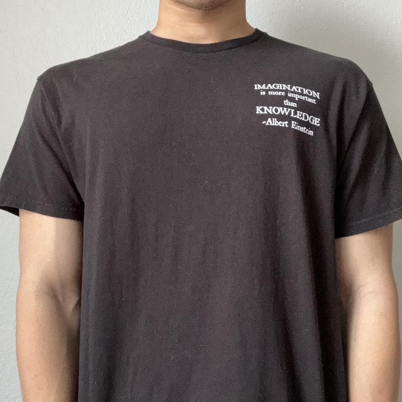 Vintage Vintage 2000s Albert Einstein Graphics Black Tee Shirt Size US L / EU 52-54 / 3 - 2 Thumbnail