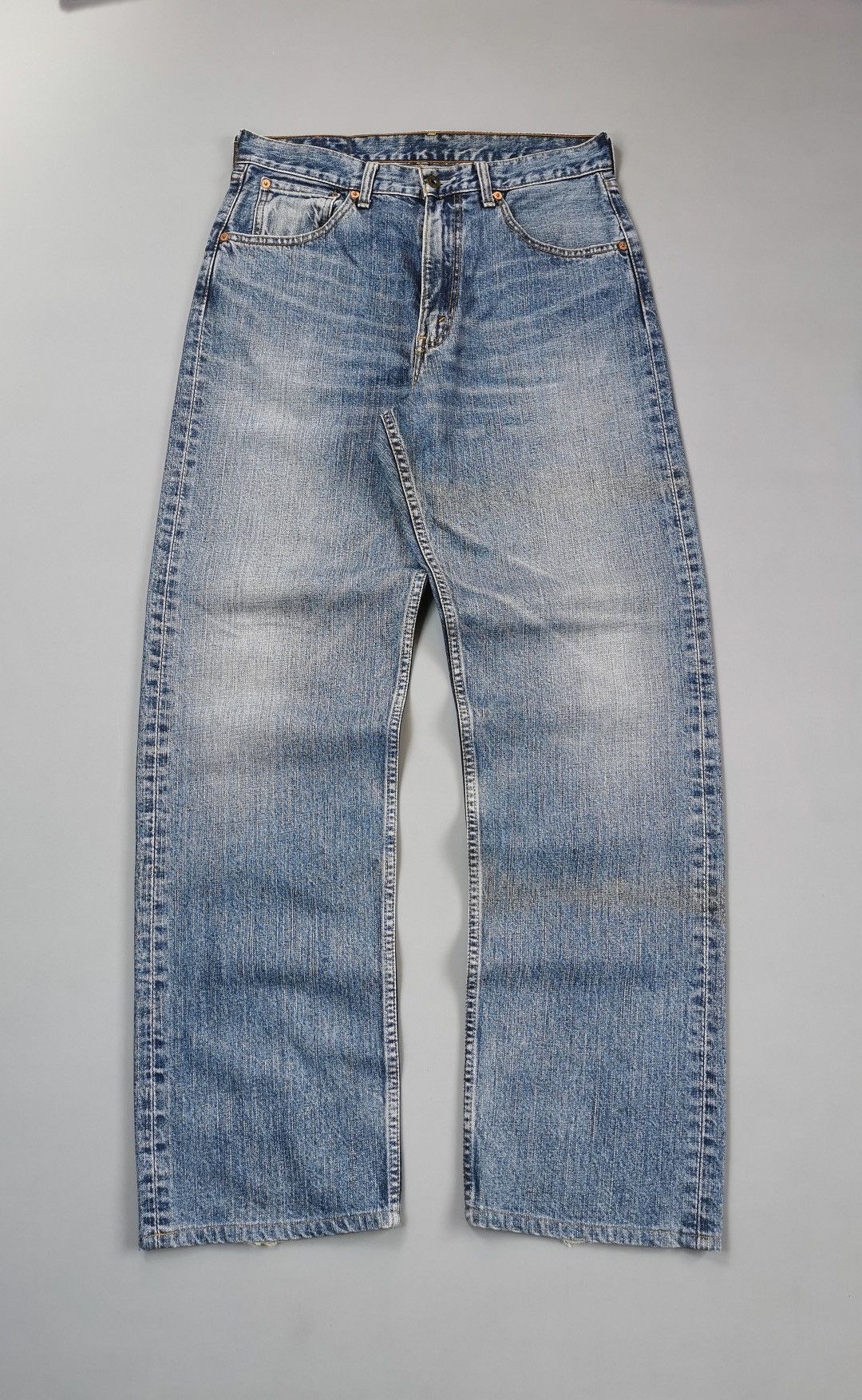 Le Grande Bleu (L.G.B.) × Levi's × Vintage Levis 504 Straight Jeans (LG33) Size US 32 / EU 48 - 2 Thumbnail