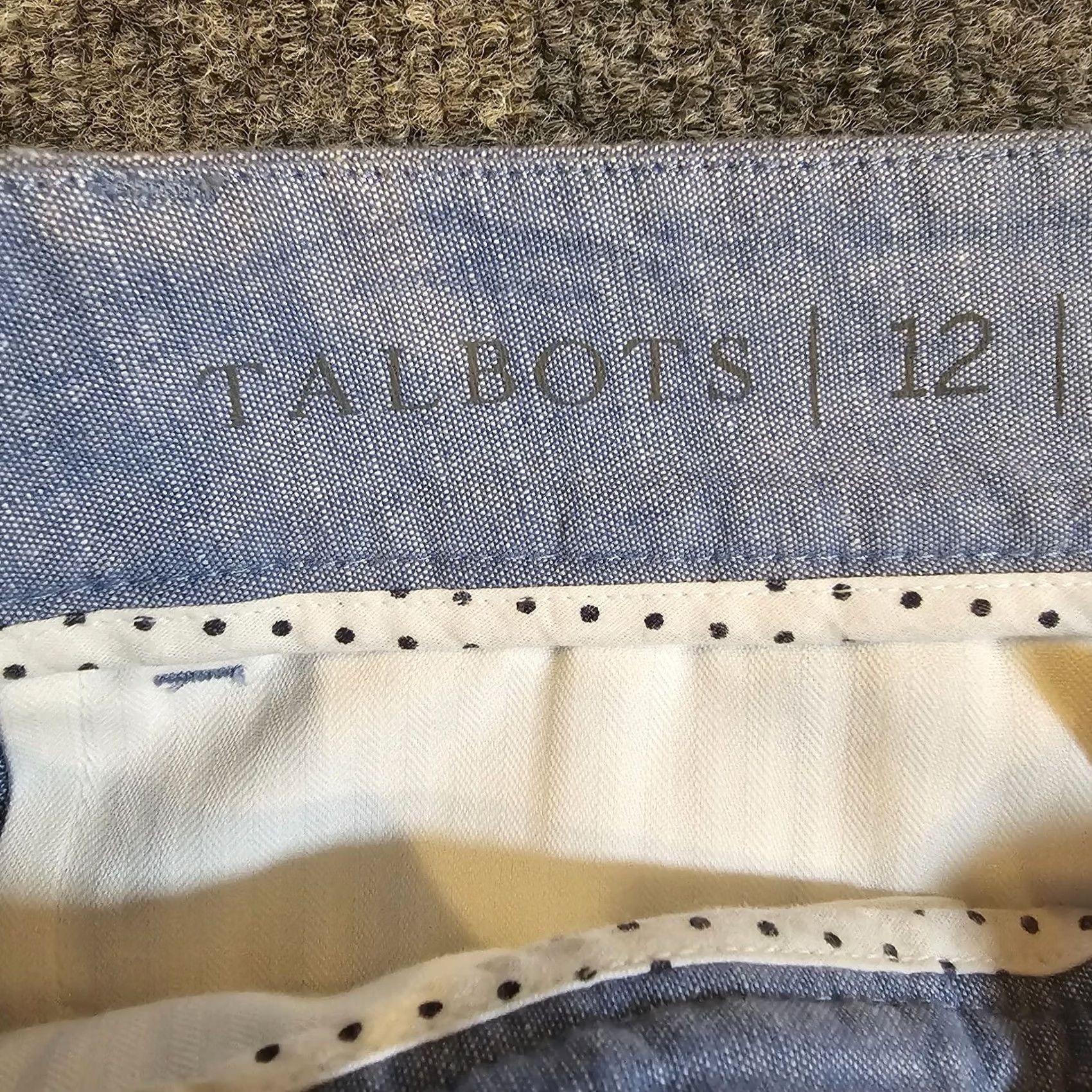 Talbots Talbots Pants Womens 12 Blue Chino Mid Rise Buttons Tapered Cropped Casual Basic Size 34" / US 12 / IT 48 - 6 Thumbnail
