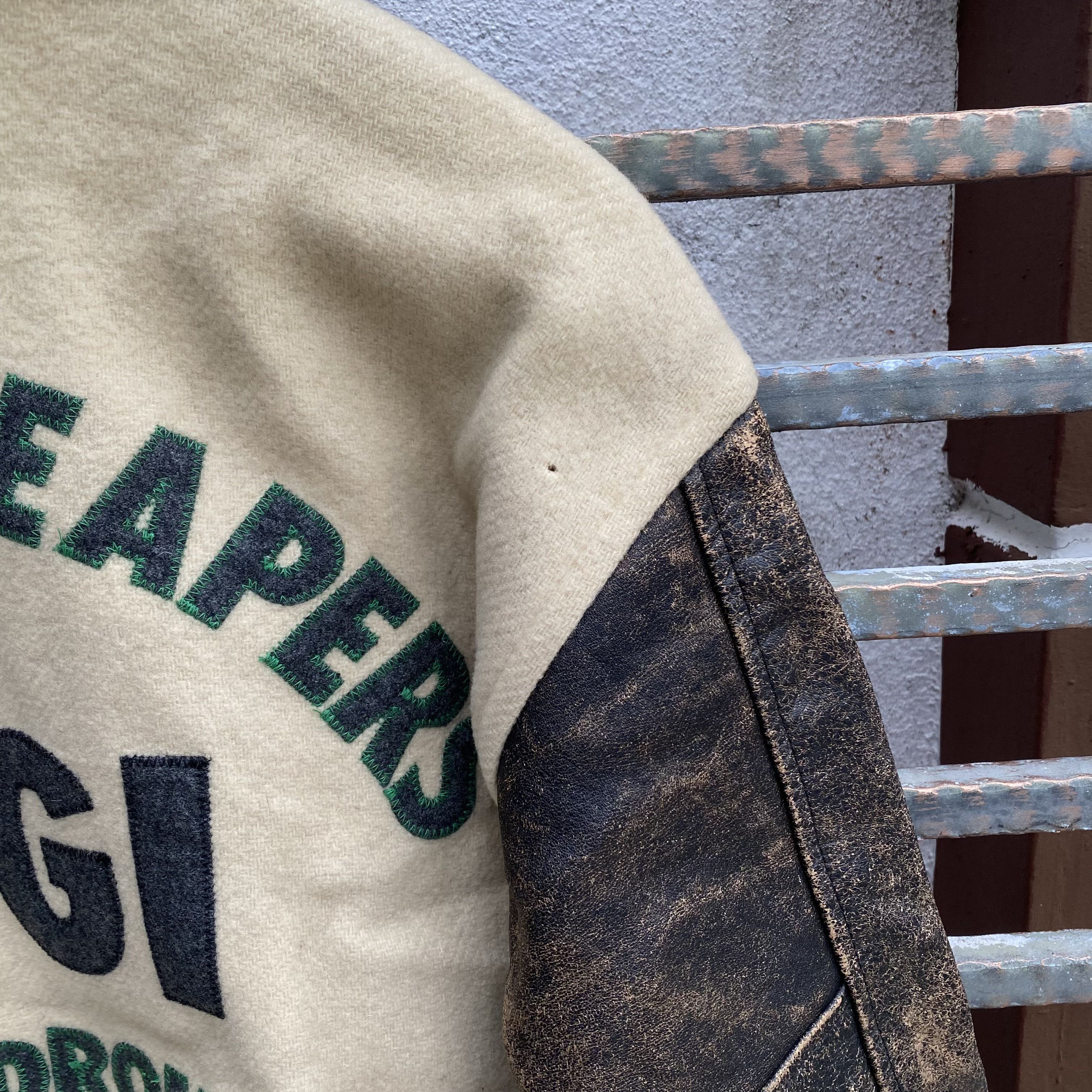 BIGI 80s Bigi Aerodrome Tokyo Varsity Sleeve Leather Size US L / EU 52-54 / 3 - 10 Thumbnail