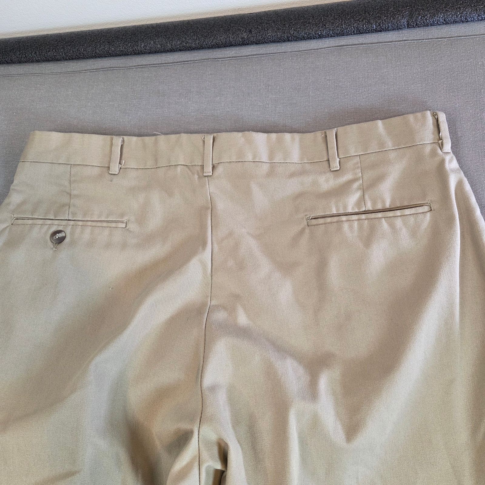 Vintage Knightsbridge Slacks 37x26 Khaki USA Cotton Blend Size US 38 / EU 54 - 11 Thumbnail