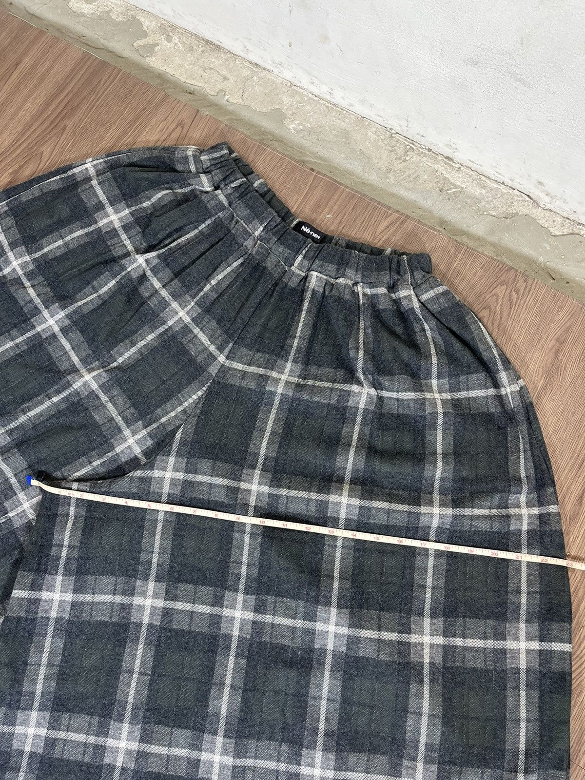 Ne-Net Ne-net Plaid Wide Hakama Shorts Size US 29 - 7 Thumbnail