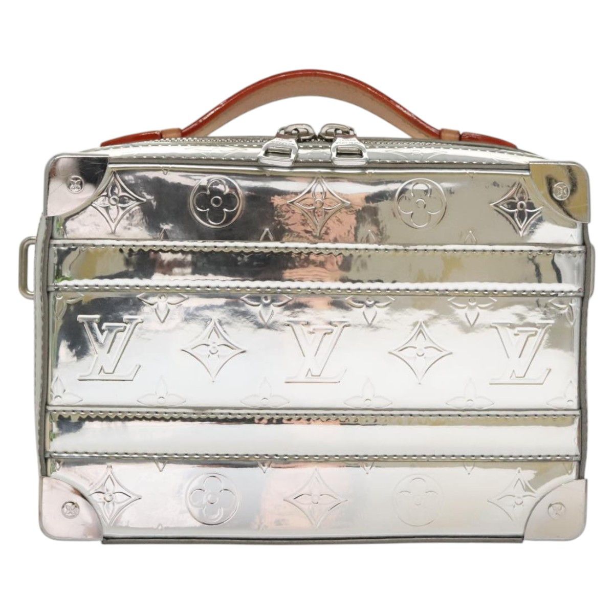 Louis Vuitton Soft Trunk Silver Patent Leather Handbag (Pre-Owned) Size ONE SIZE - 1 Thumbnail