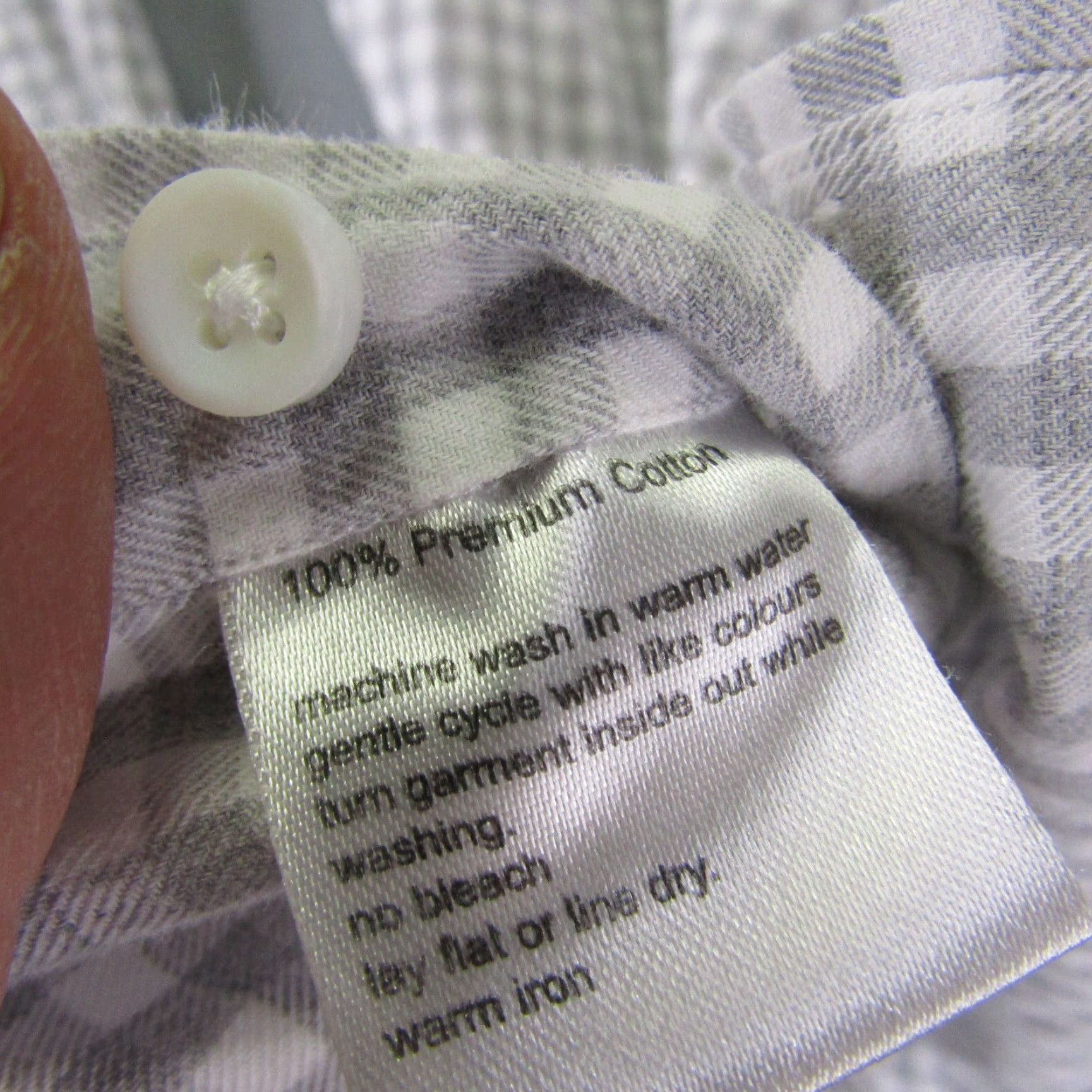 Vintage Spier & Mackay Shirt Mens Large Gray White Gingham Plaid Slim Button Up Size US L / EU 52-54 / 3 - 5 Thumbnail