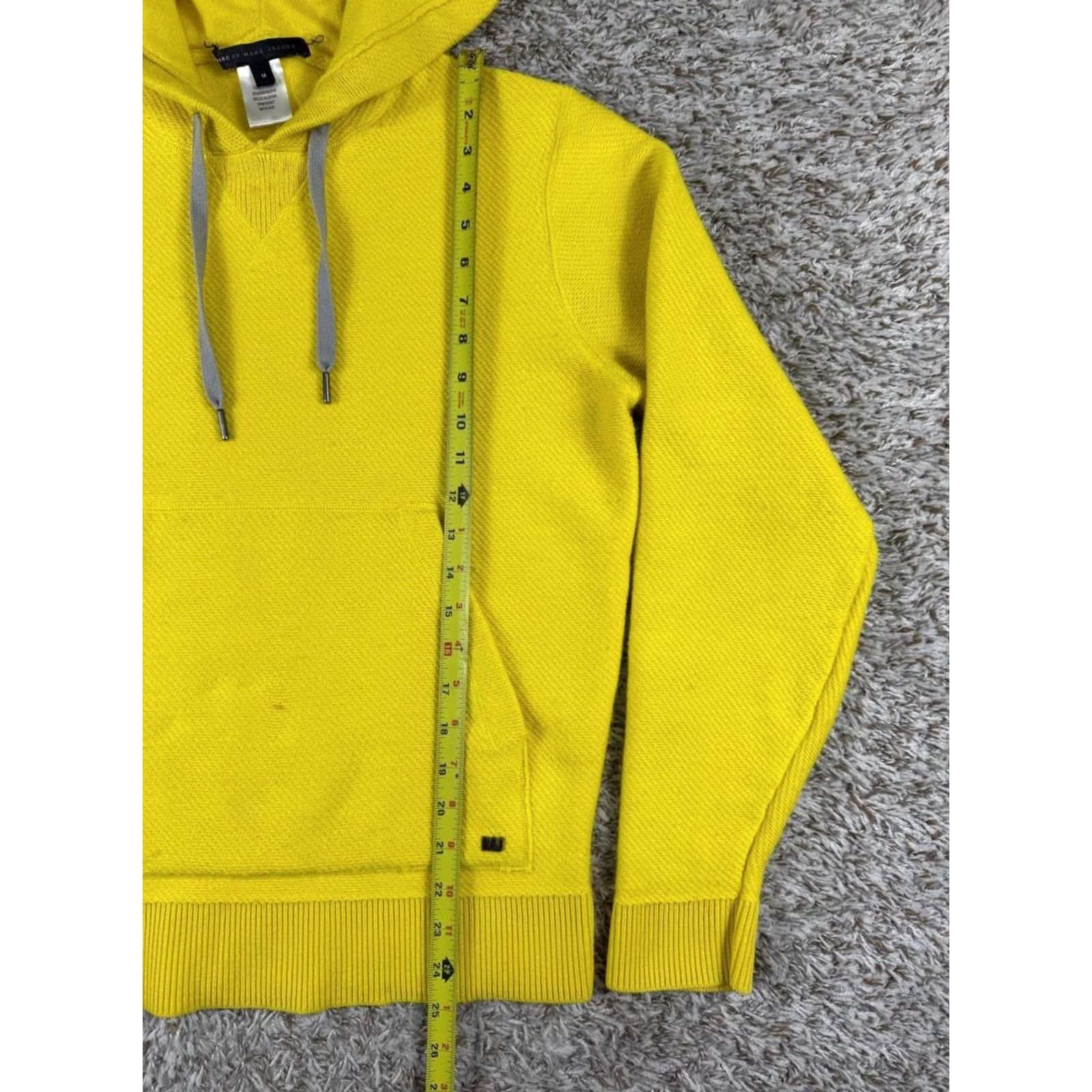 Marc by Marc Jacobs VINTAGE Marc by Marc Jacobs Hoodie Pullover Heavy Knit Yellow Men's M Hooded Pullover Long Sleeve Regular Size Size US M / EU 48-50 / 2 - 6 Thumbnail